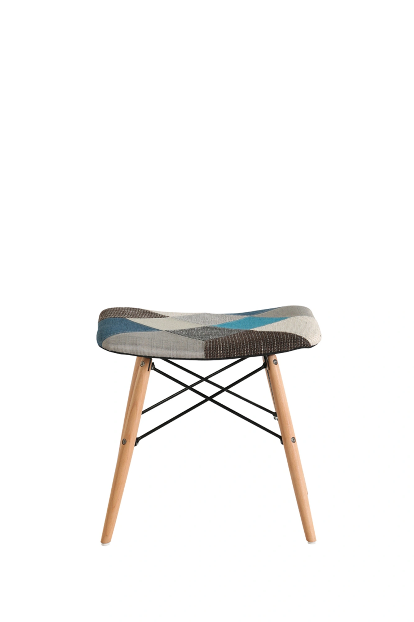 Nordic Style Soft Seat Stool, Compact Footrest Ottoman for Study, Computer Desk, Reading Table and Bedroom, Single Person Leisure Footrest