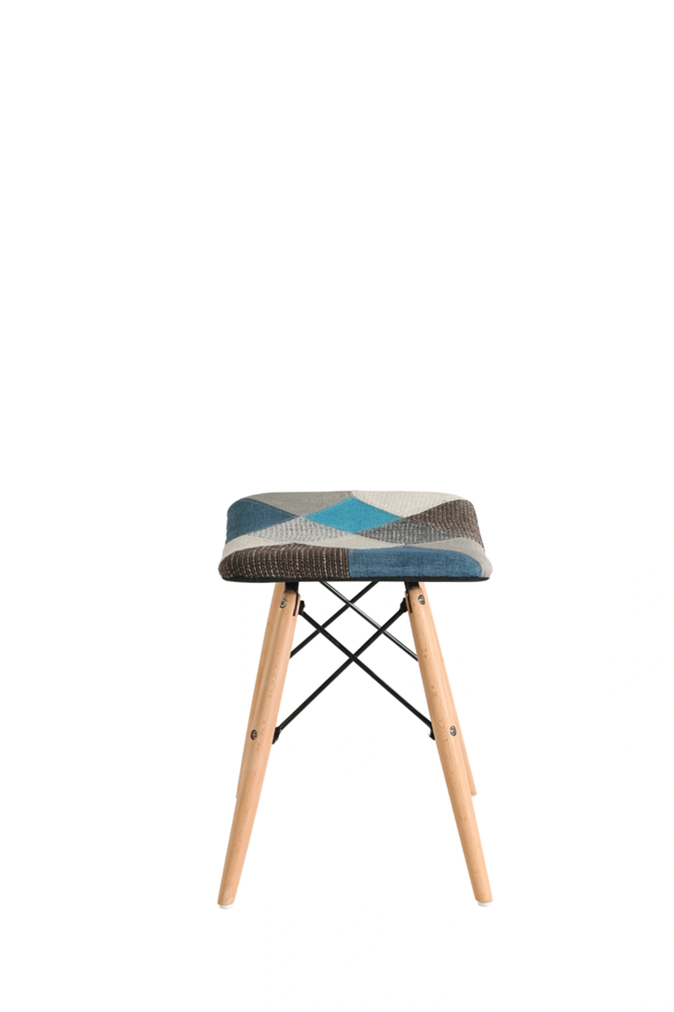 Nordic Style Soft Seat Stool, Compact Footrest Ottoman for Study, Computer Desk, Reading Table and Bedroom, Single Person Leisure Footrest view 2