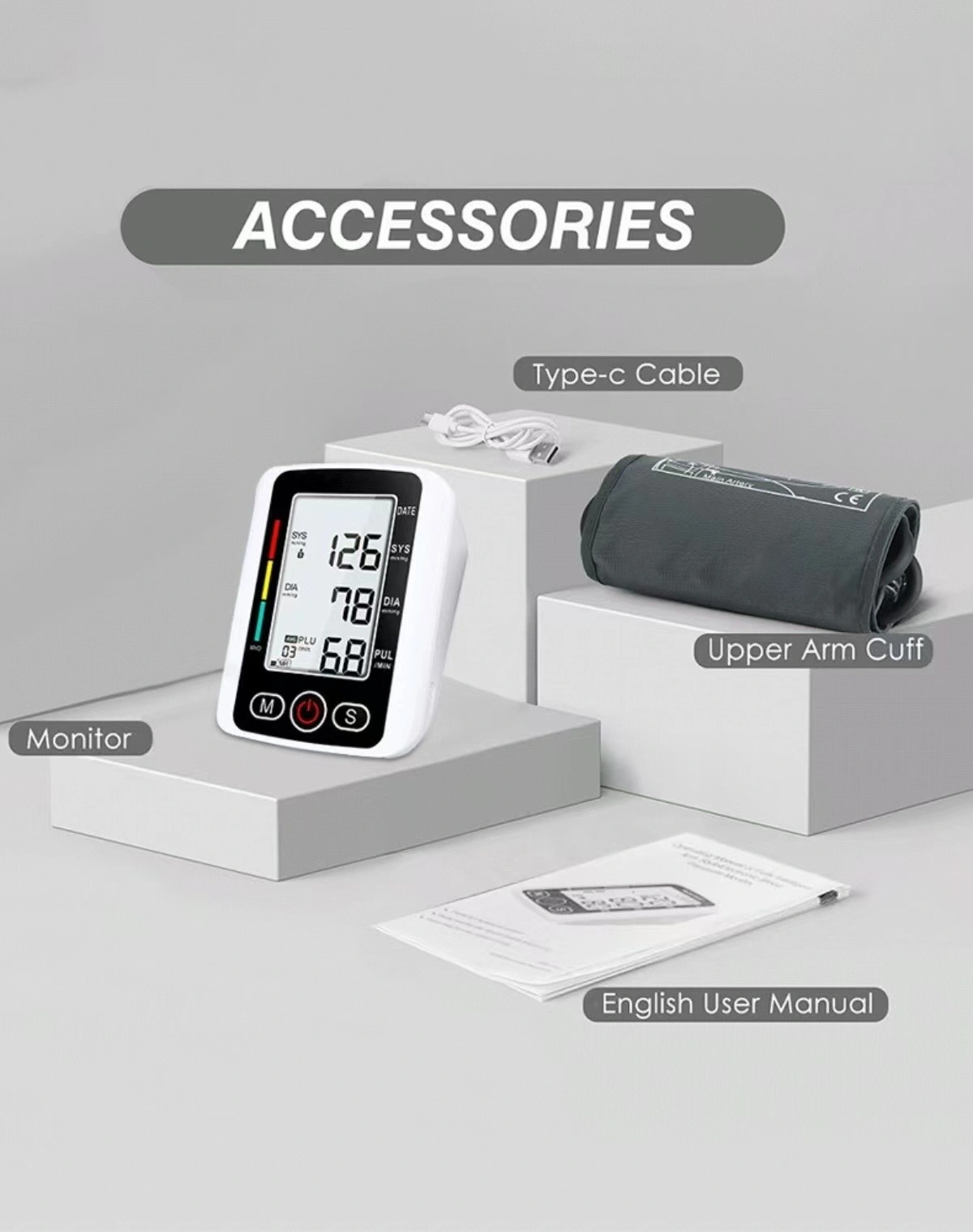 Digital Blood Pressure Monitor Automatic Arm Pulse Meter Talking BP Machine with Voice Feature view 5