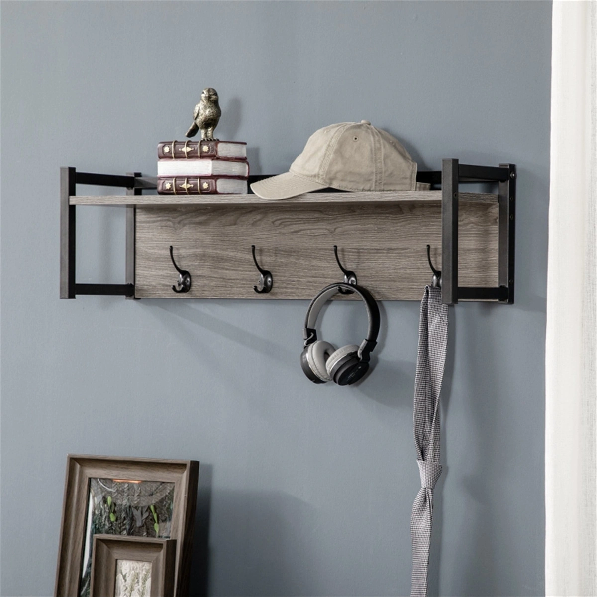 5-Tier Coat Rack Stand with Umbrella Holder for Living Room Hallway Bedroom