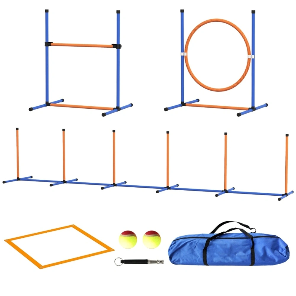 Professional Dog Agility Training Equipment, Outdoor Obstacle Course Set with Cones, Jumps & Tunnel for Dogs