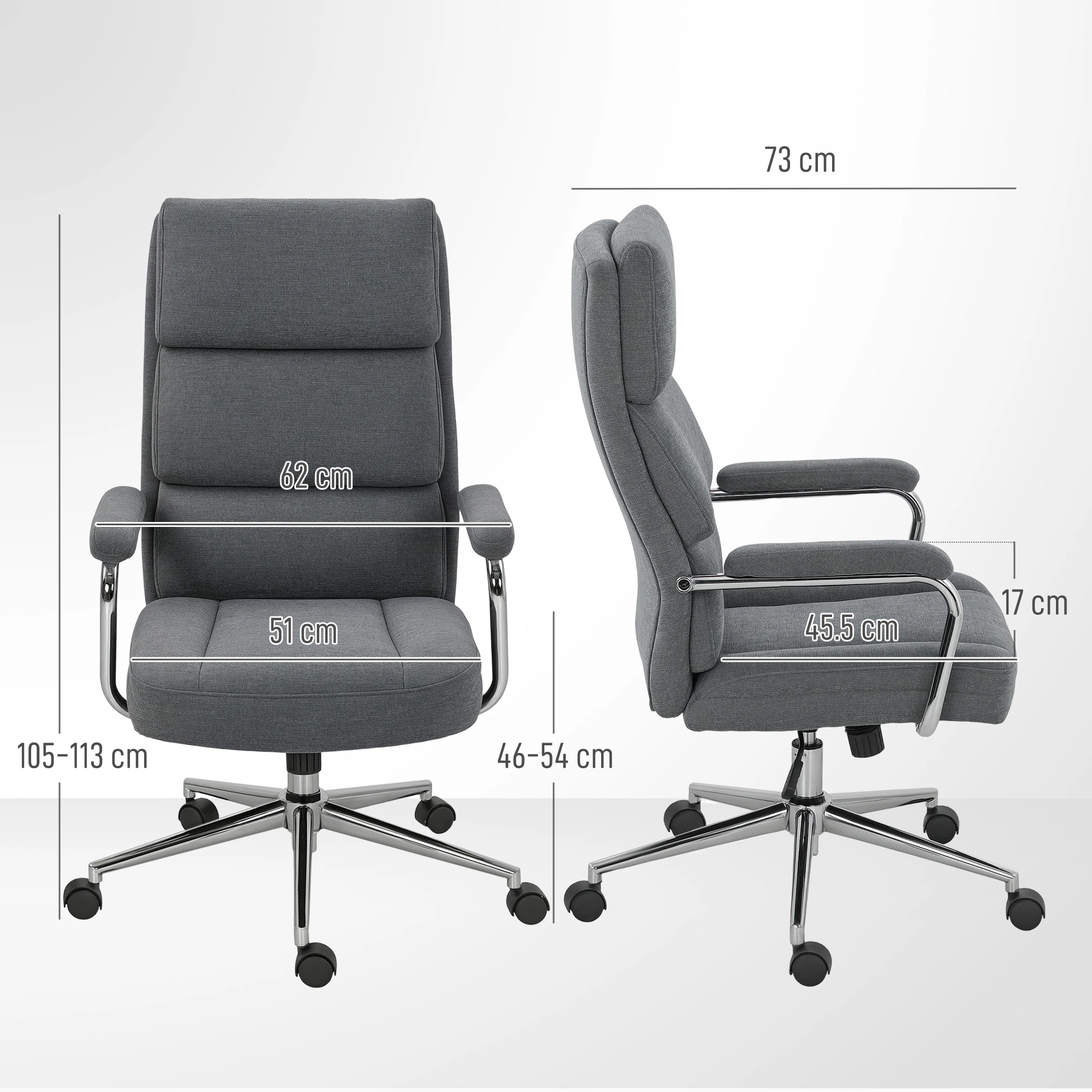 Modern Computer Gaming Chair, Adjustable Height Swivel Desk Chair with Armrests for Home Office view 3