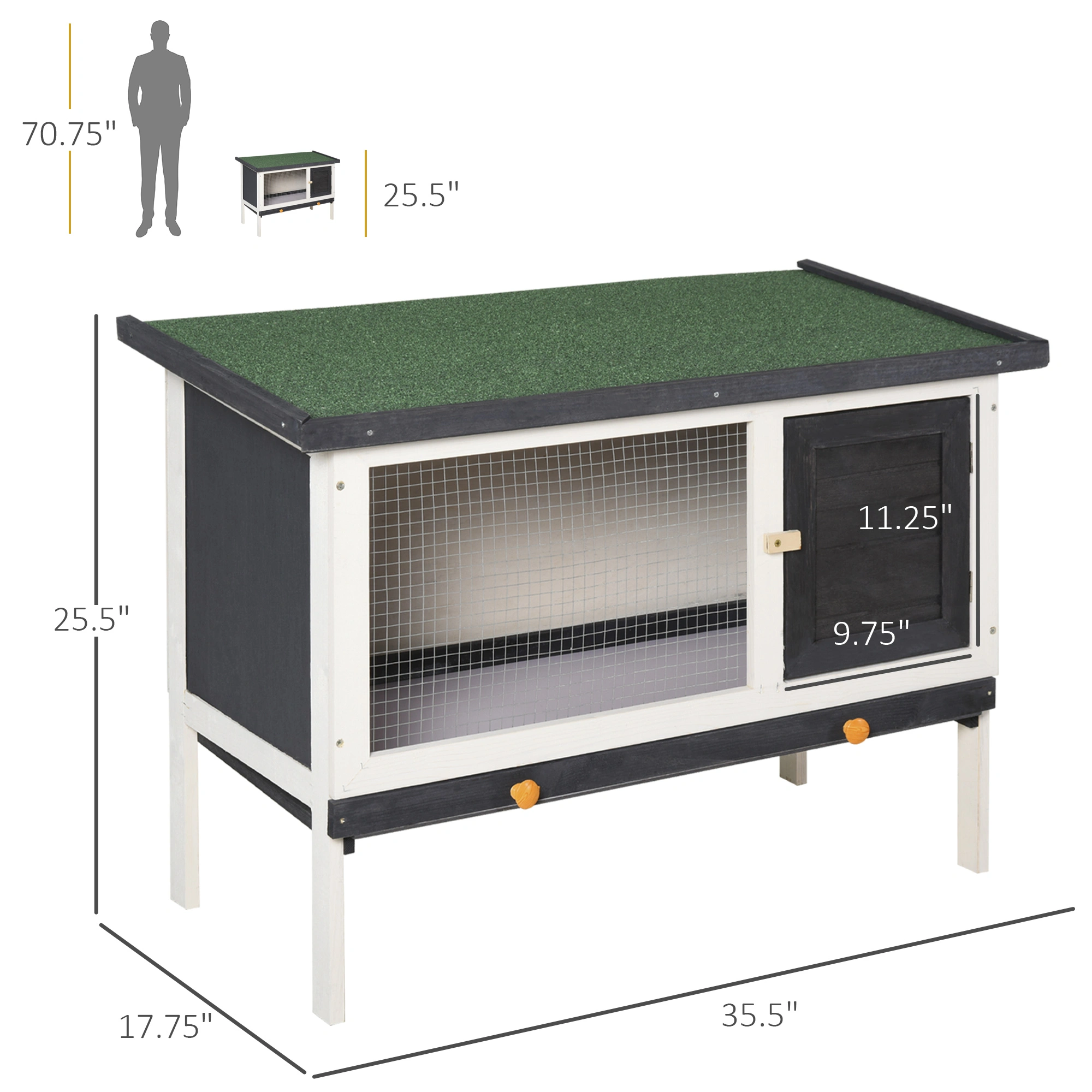 Small Animal Playpen Cage Foldable Metal Exercise Pen for Rabbits, Cats, Dogs, Puppies with Door Gate