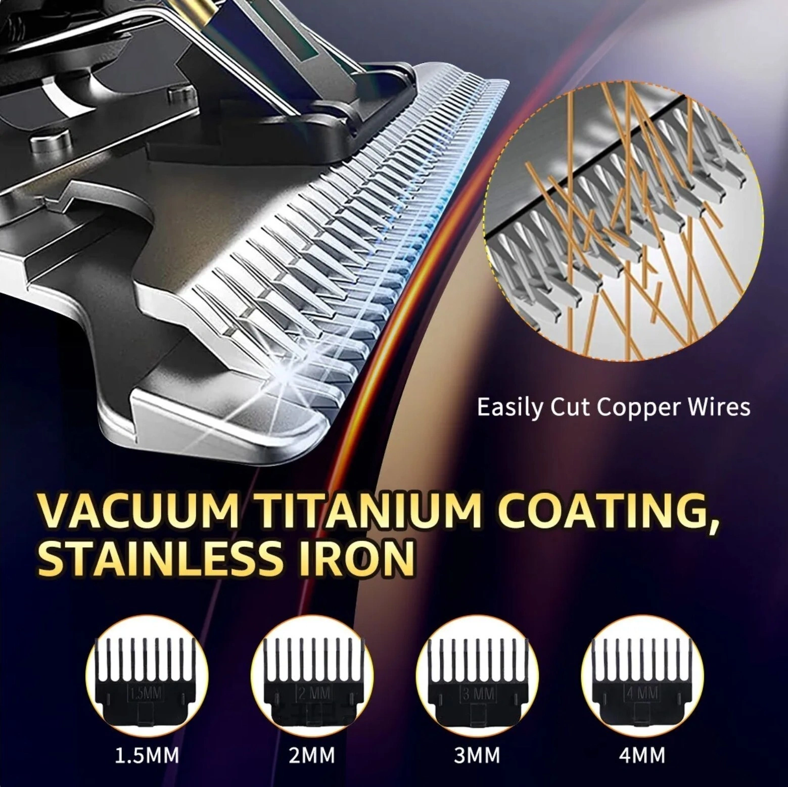 LCD Display Professional Hair Clippers, Cordless Beard Trimmer, Men's Hair Cutting Machine, Barber Shaving Tool view 2