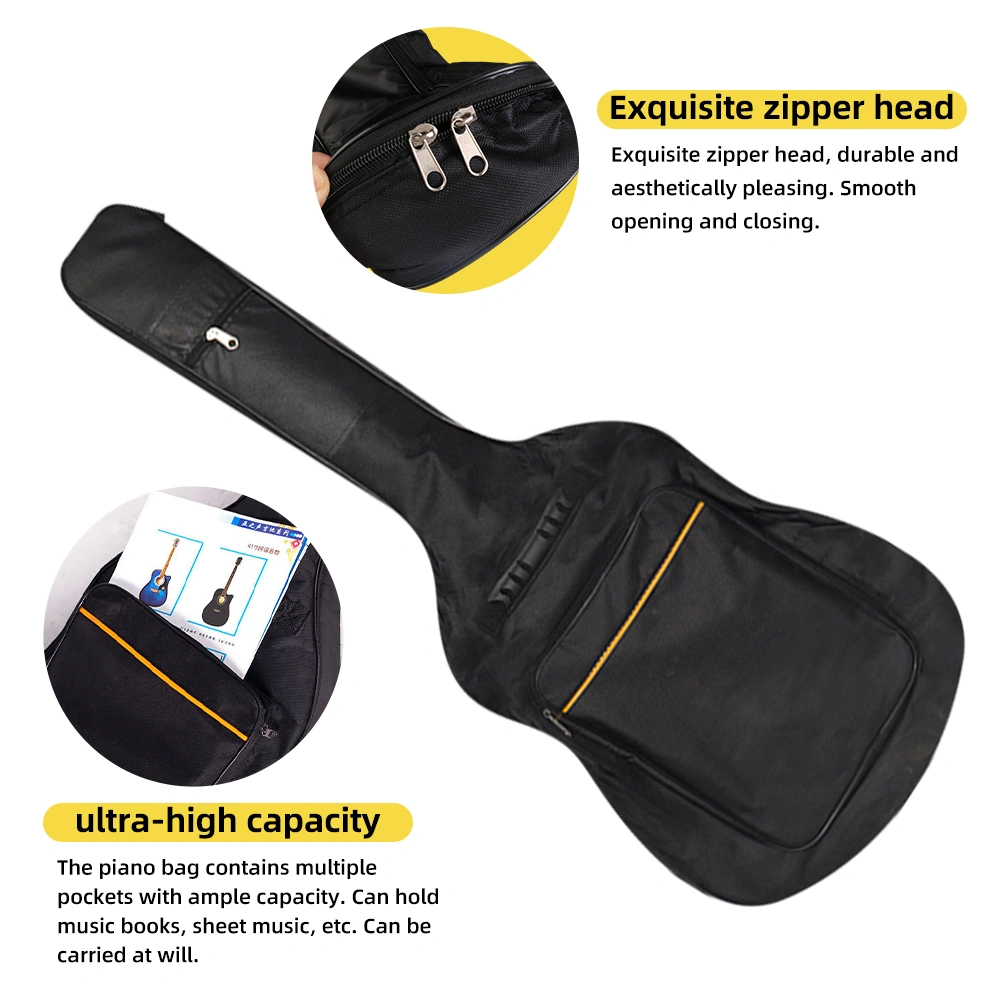41 Inch Guitar Bag Black Padded Water Resistant Full Size Acoustic Classical Guitar Case Gig Bag view 3