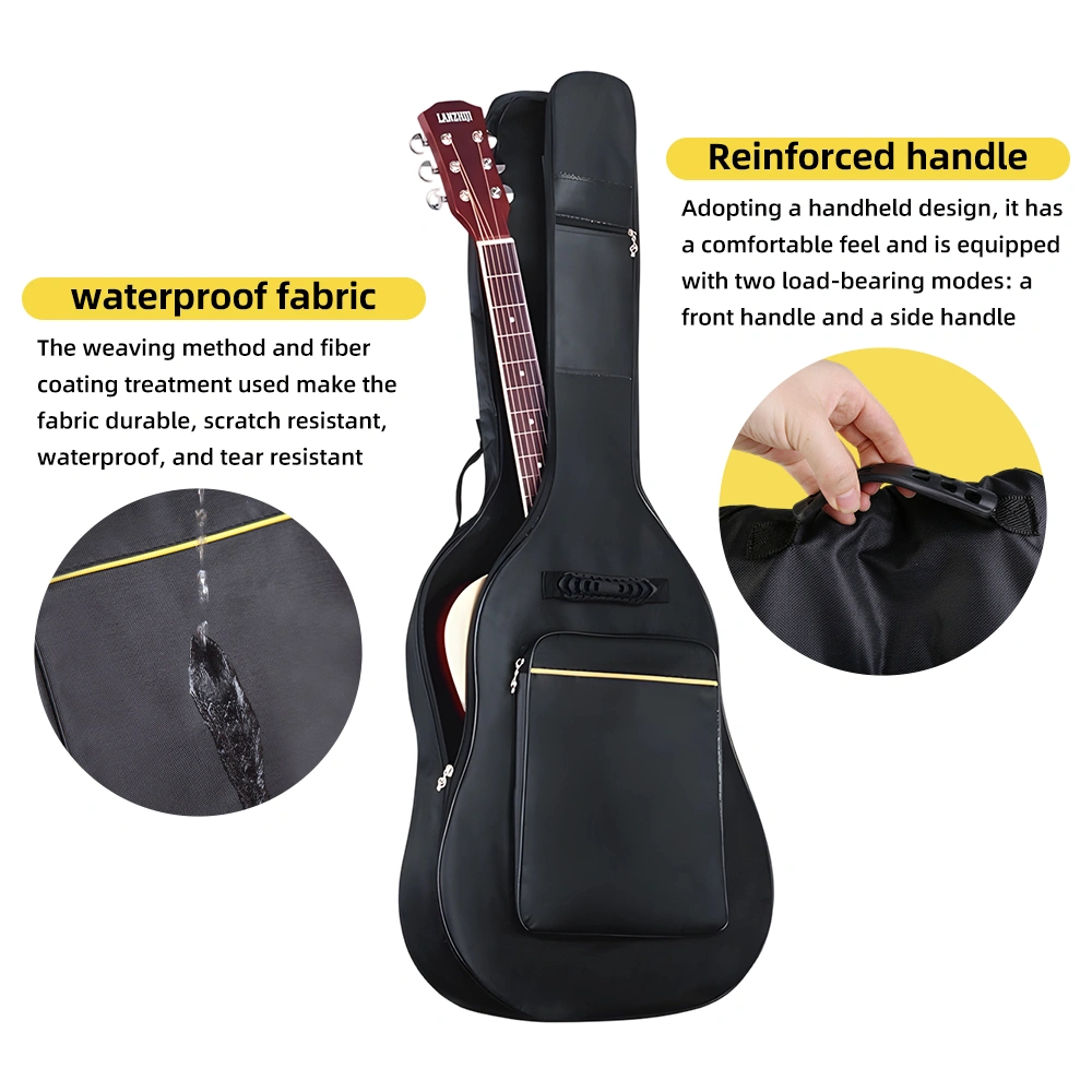 41 Inch Guitar Bag Black Padded Water Resistant Full Size Acoustic Classical Guitar Case Gig Bag view 4