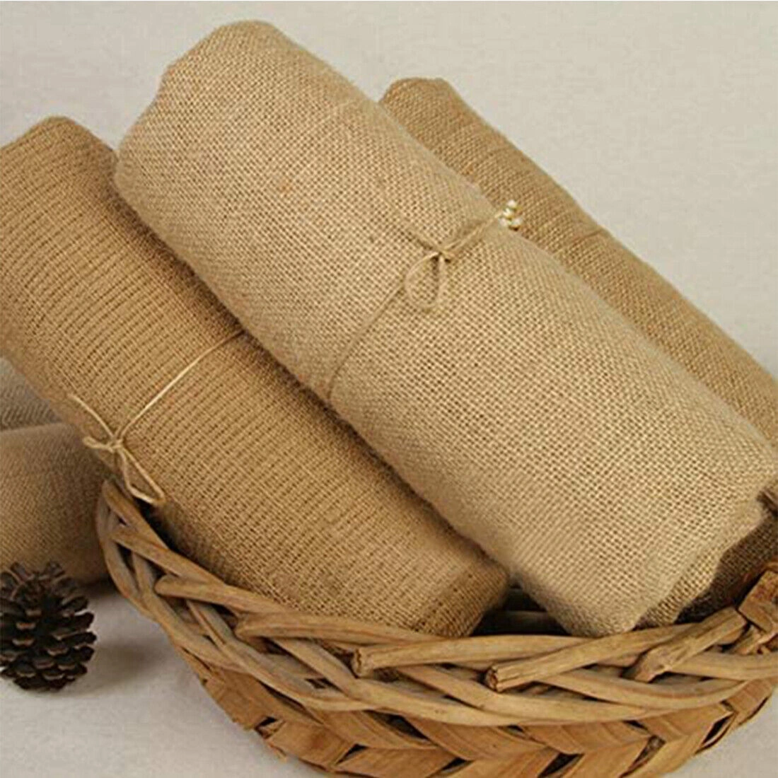 10Mx30CM Hessian Table Runner Roll - Burlap Jute Fabric for Rustic Wedding & Home Decor view 3