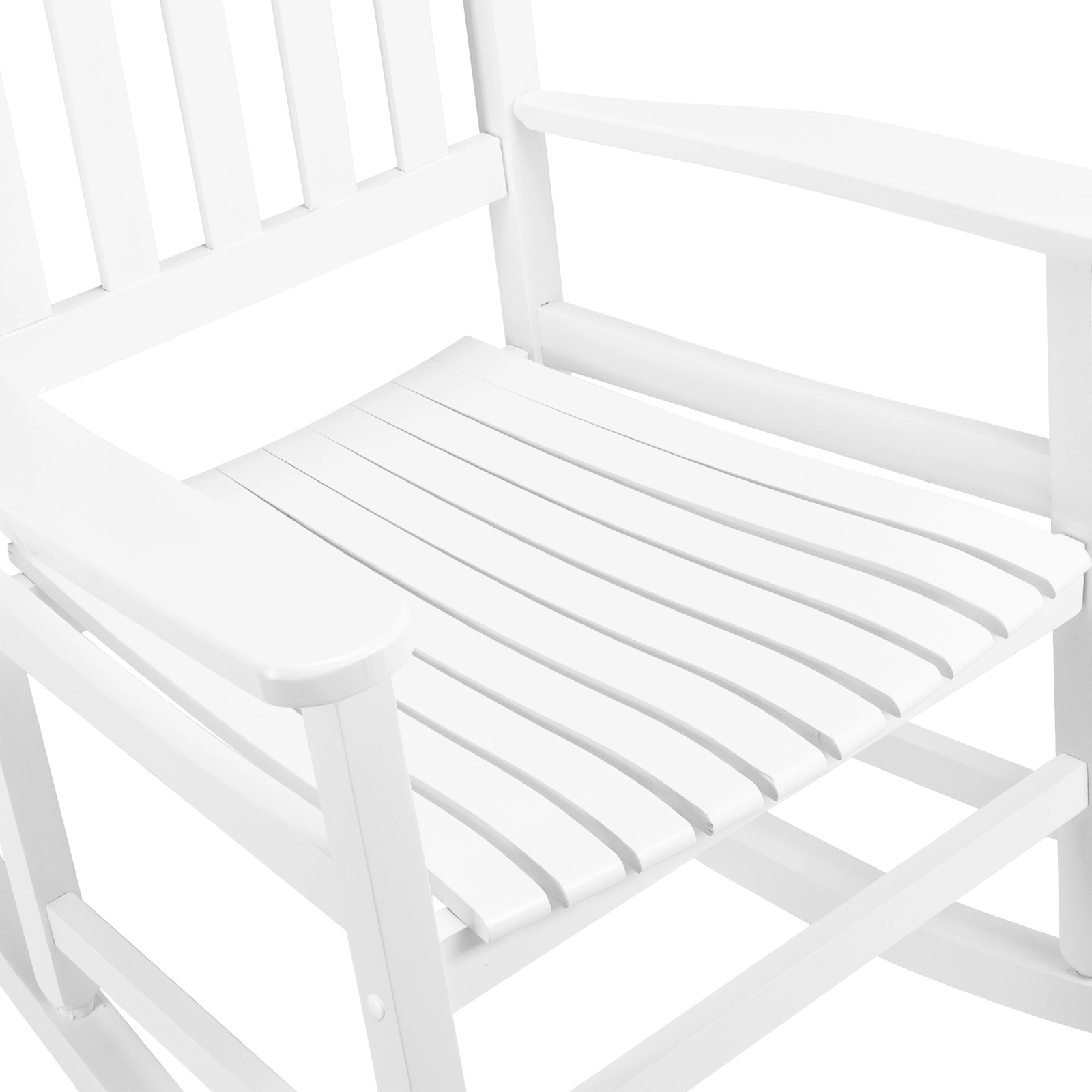 68.5*86*115CM Square Wooden Rocking Chair White view 11