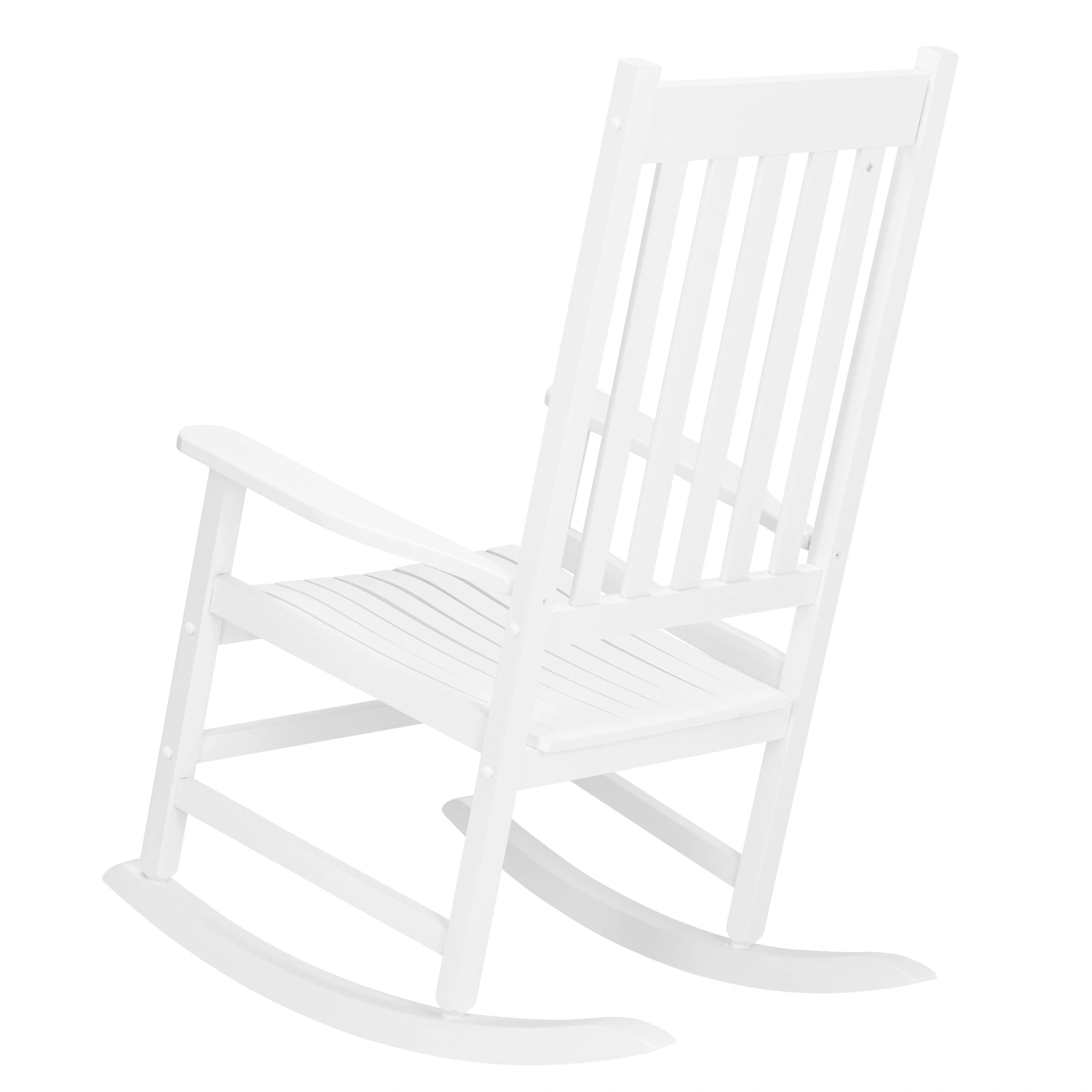 68.5*86*115CM Square Wooden Rocking Chair White view 3