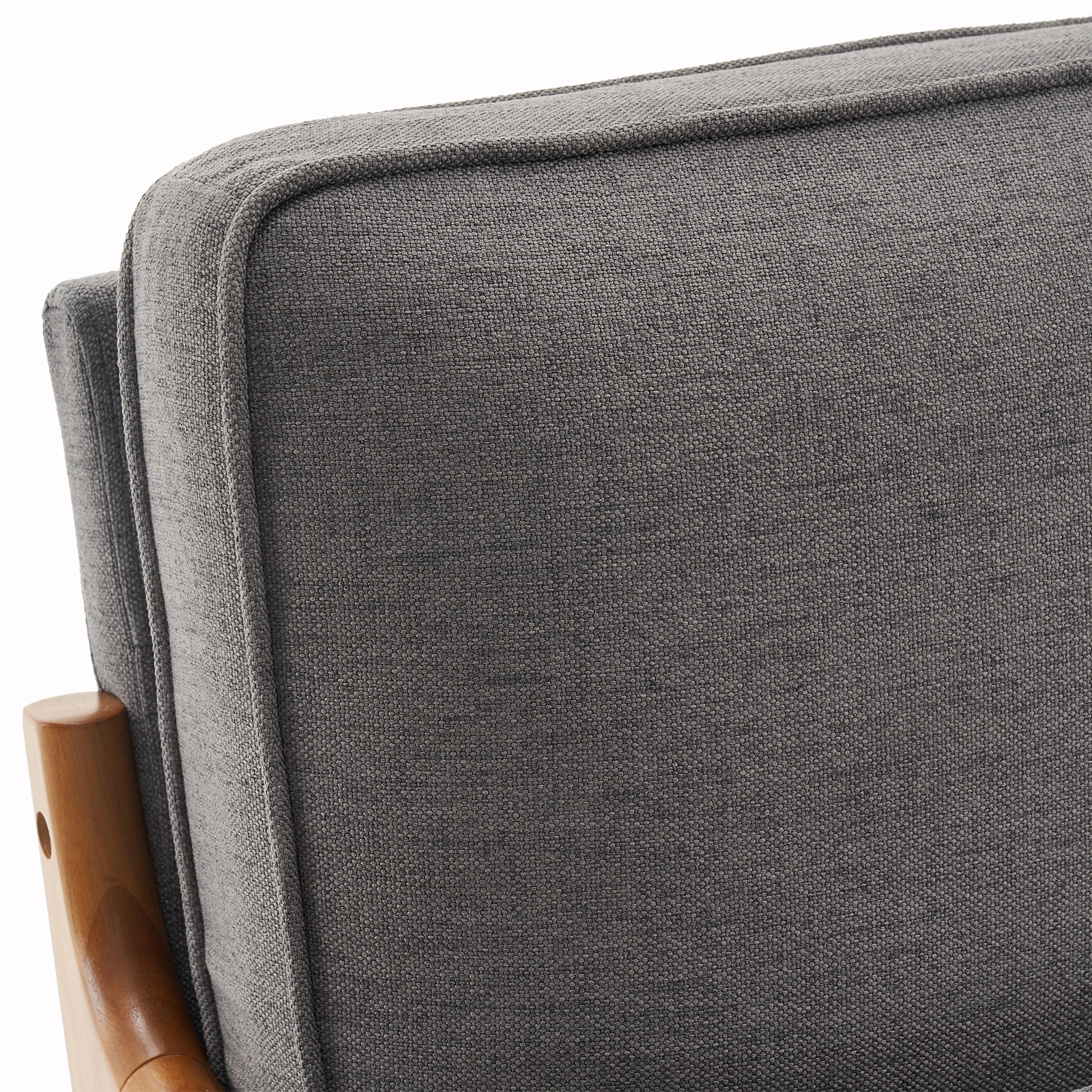 Oak Armrest Oak Upholstered Single Lounge Chair Indoor Lounge Chair Dark Grey view 15