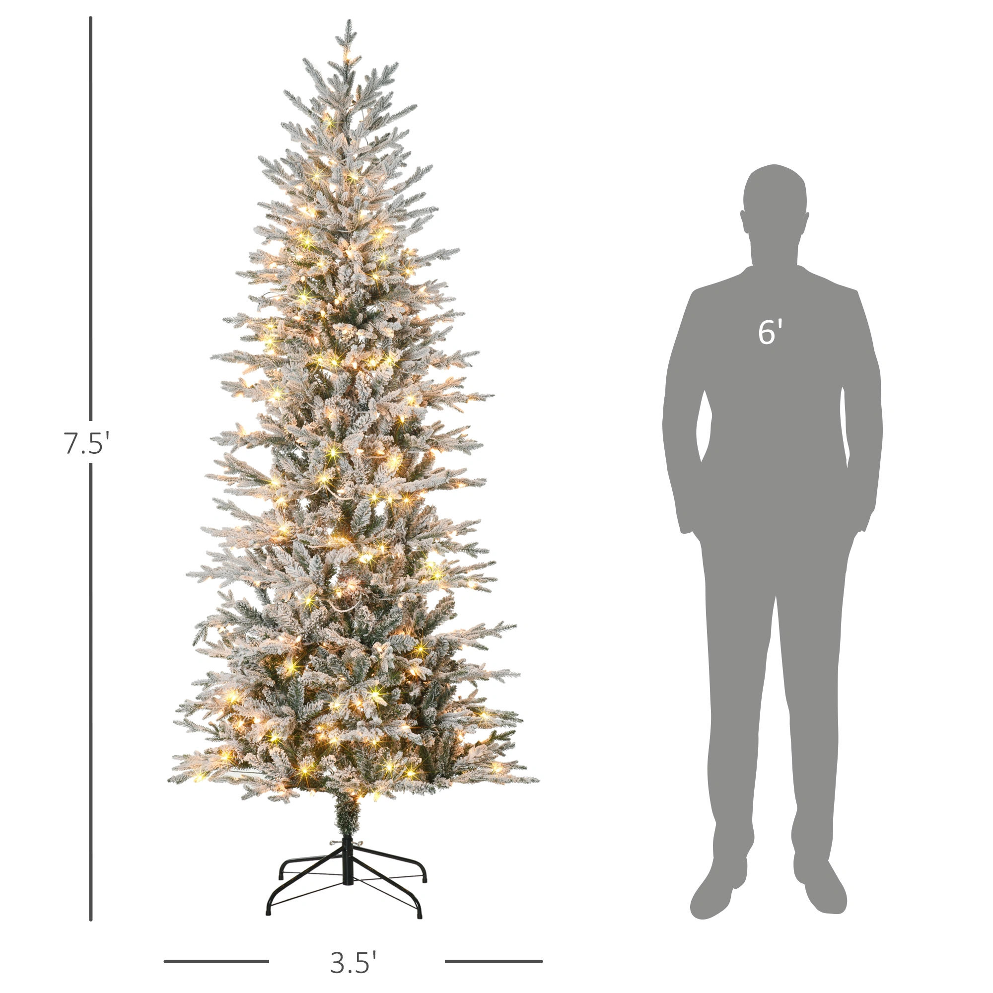 5ft Artificial Christmas Tree, Pre-Lit Wreath with Ornaments, Full Pine Needle Tree, Classic Holiday Decoration for Home & Party view 2