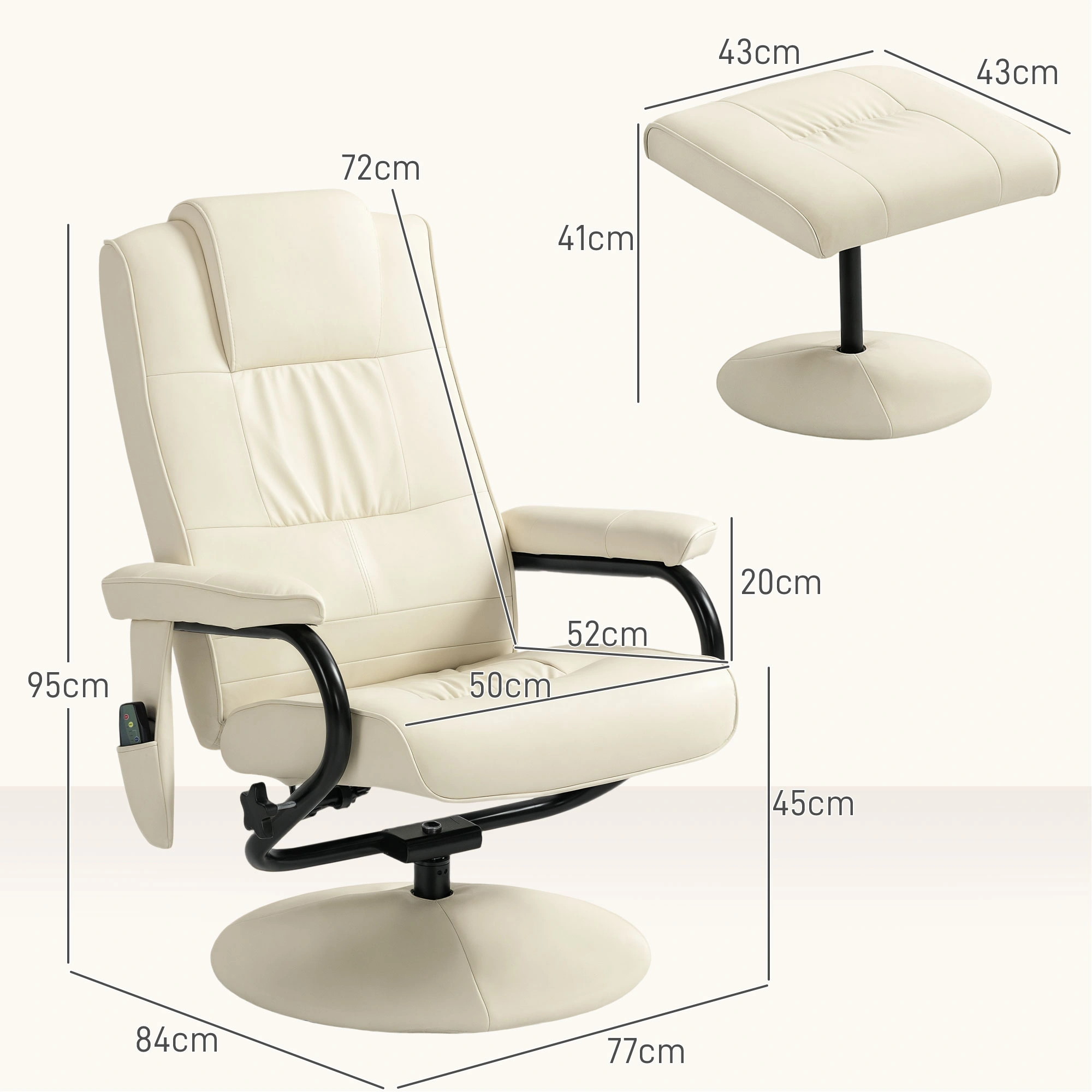 Folding Lounge Chair, Heavy Duty Outdoor Beach Chair with Cup Holder, Portable Reclining Chaise view 2