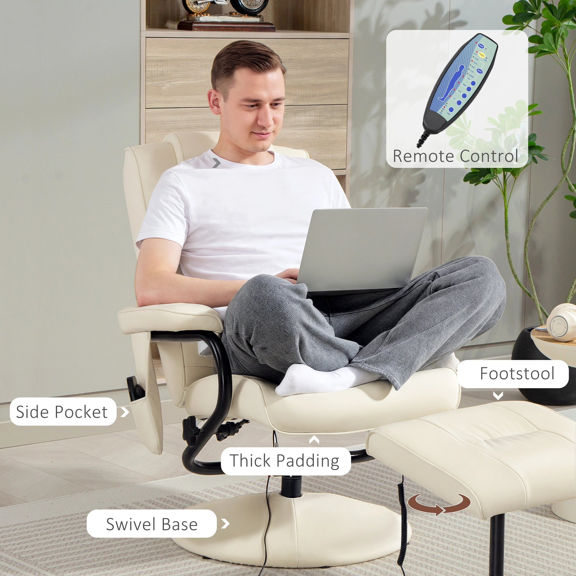 Folding Lounge Chair, Heavy Duty Outdoor Beach Chair with Cup Holder, Portable Reclining Chaise view 5