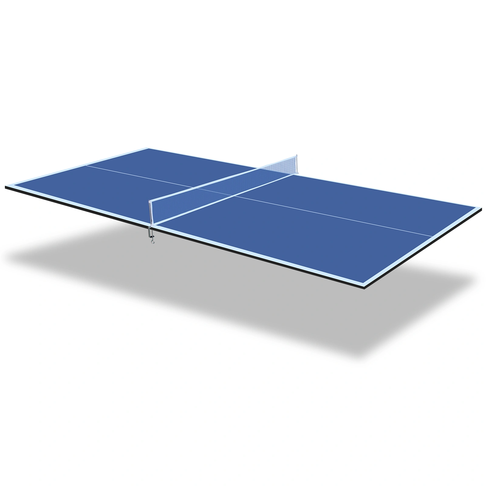 8ft Blue Ping Pong Table Top, Foldable & Portable Table Tennis Conversion Top for Indoor Games view 6
