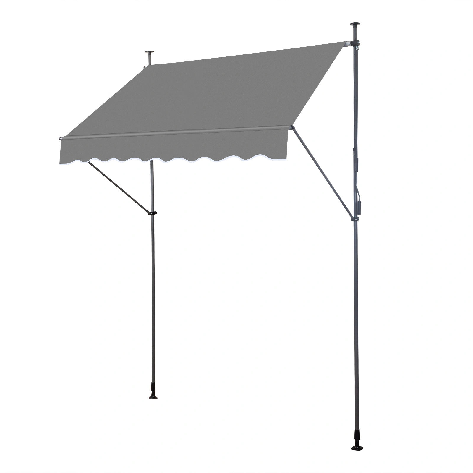 78.7"D x 47.2"W x(78.7 -118.1)"H Retractable Awning Grey view 13