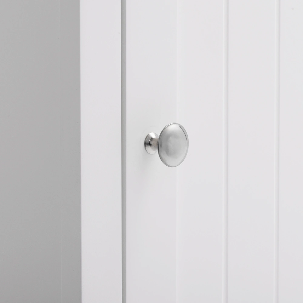 One Door & Three Layers Bathroom Cabinet White view 10