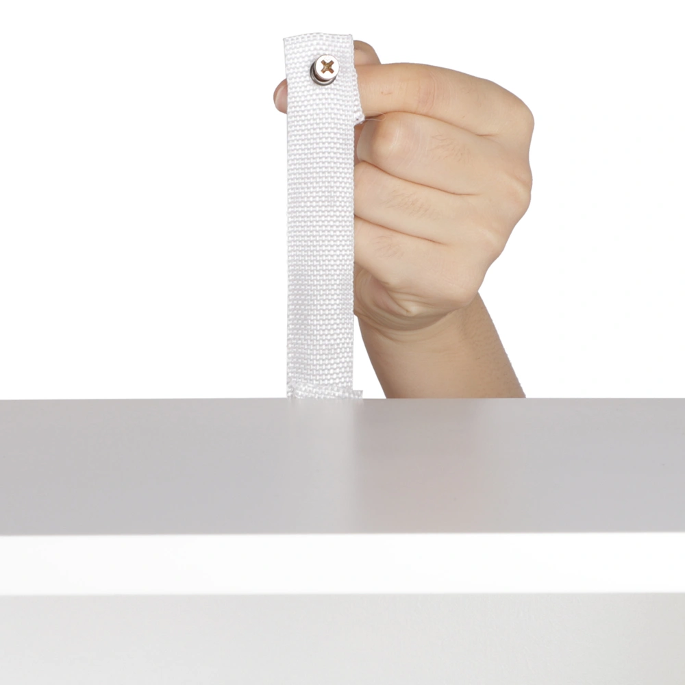 One Door & Three Layers Bathroom Cabinet White view 9