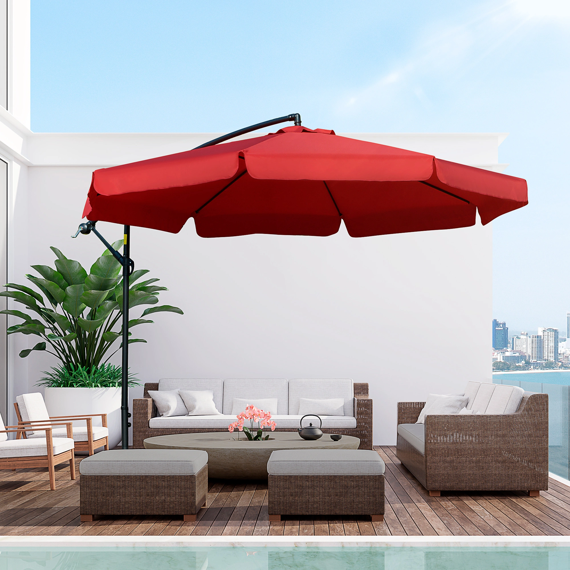 Wall Mounted Umbrella Stand - Heavy Duty Umbrella Holder for Walls, Rust-Resistant Outdoor Umbrella Organizer for Patio
