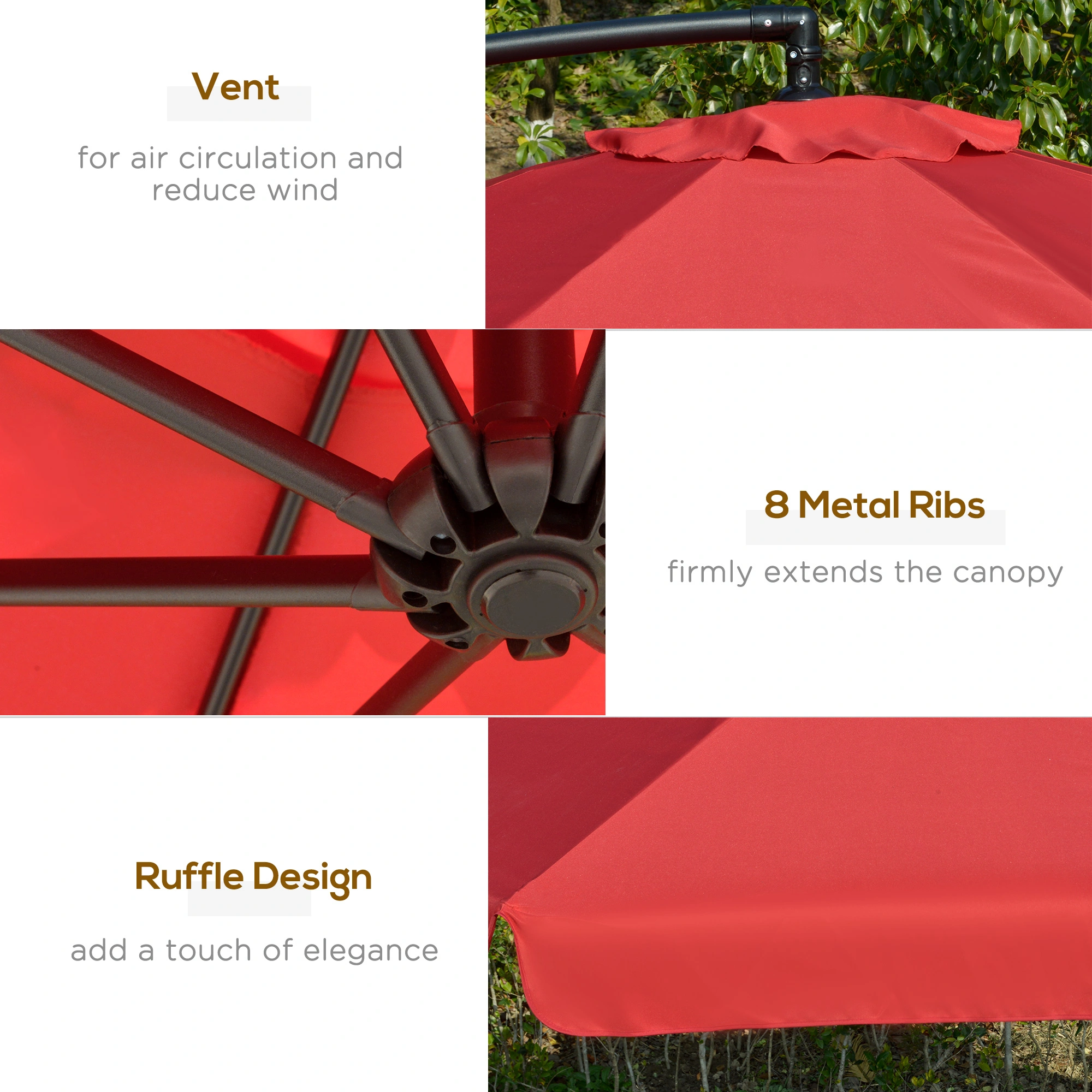 Wall Mounted Umbrella Stand - Heavy Duty Umbrella Holder for Walls, Rust-Resistant Outdoor Umbrella Organizer for Patio view 3