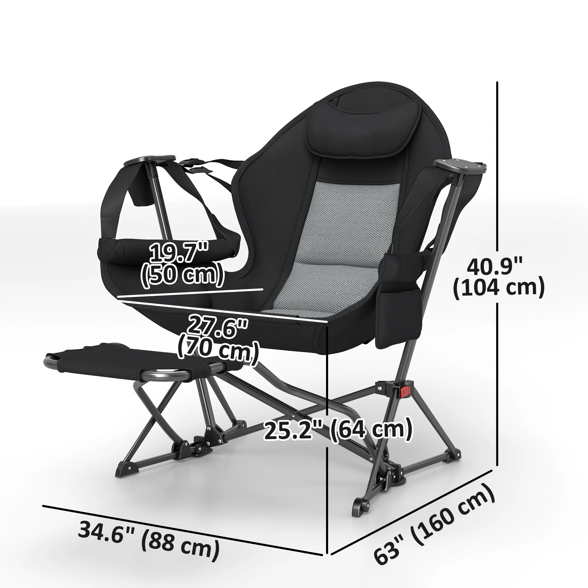 Hammock Camping Chair with Stand Portable Foldable Double Hammock Chair for Outdoor Garden Patio Travel view 3