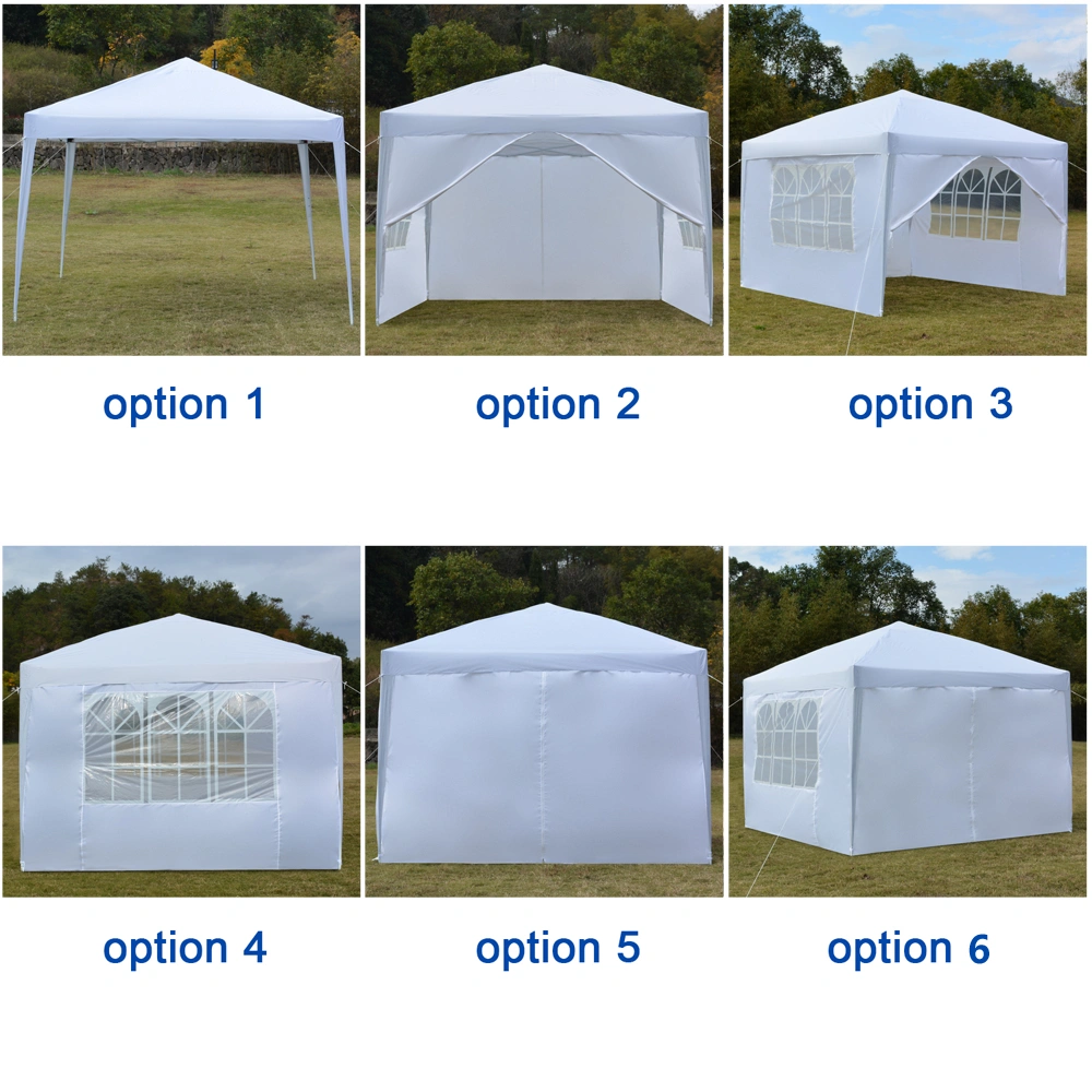 3 x 3m Two Doors & Two Windows Practical Waterproof Right-Angle Folding Tent White view 36