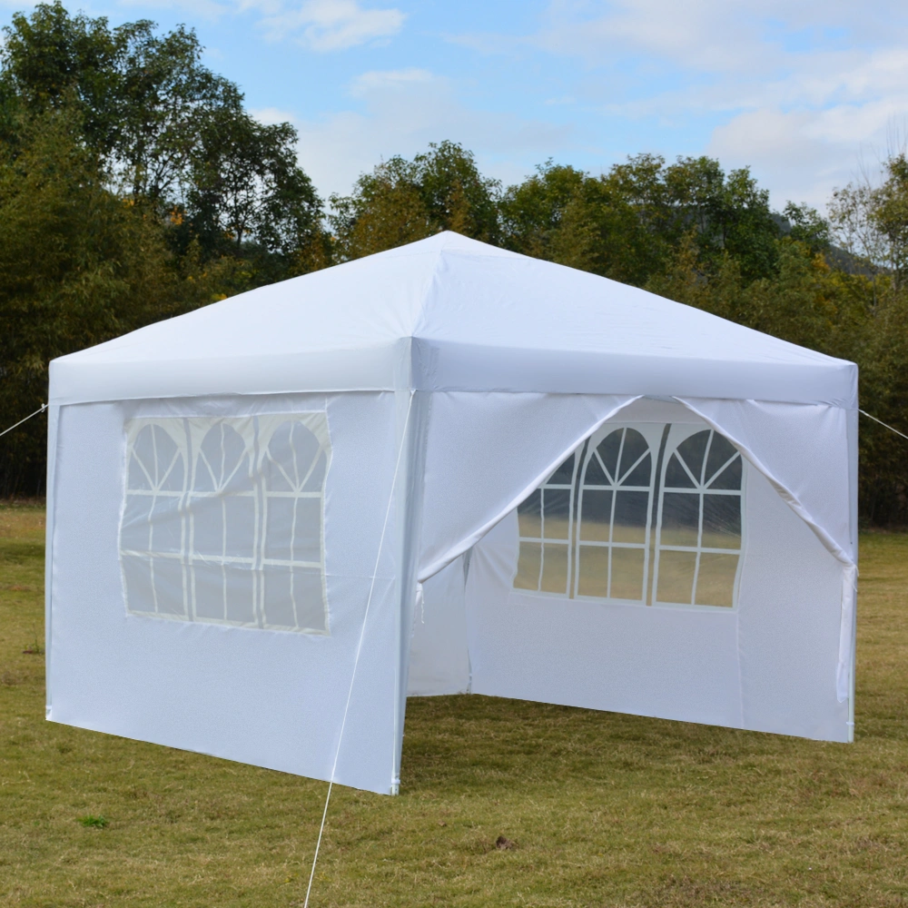3 x 3m Two Doors & Two Windows Practical Waterproof Right-Angle Folding Tent White view 45