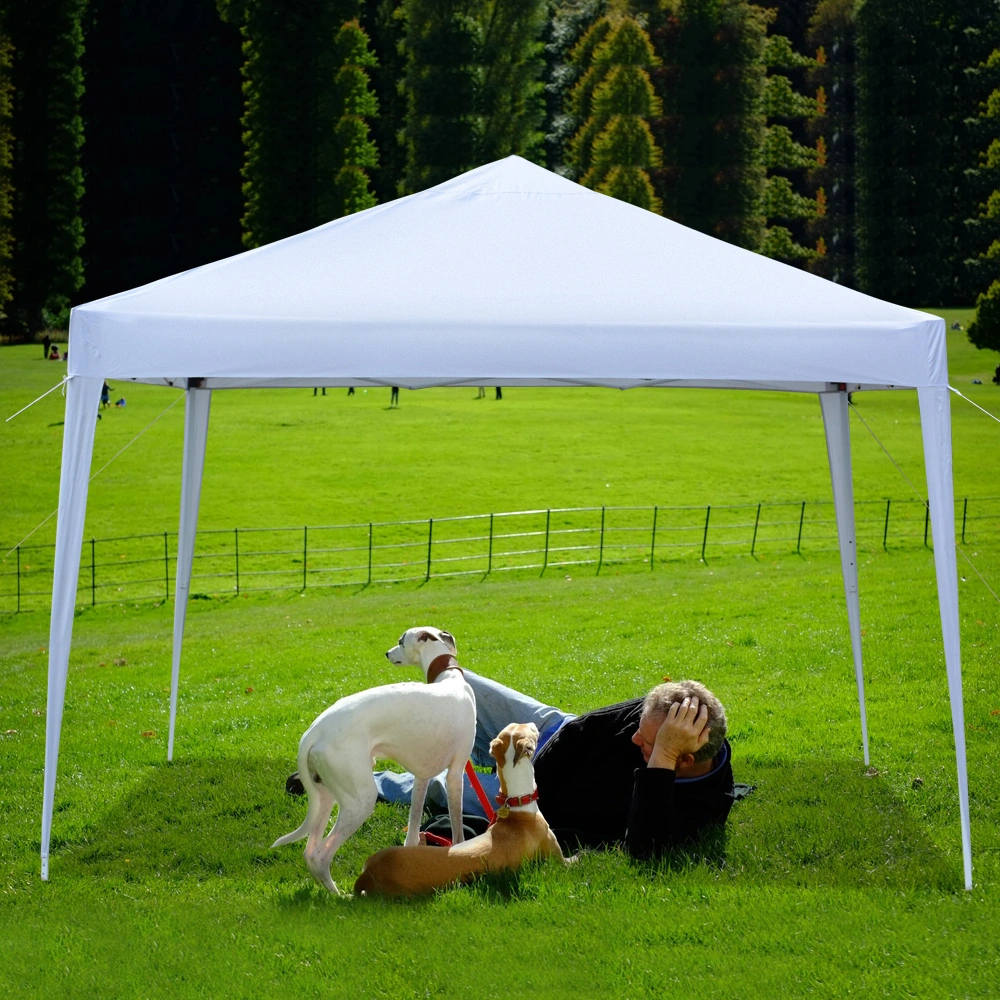 3 x 3m Two Doors & Two Windows Practical Waterproof Right-Angle Folding Tent White view 49