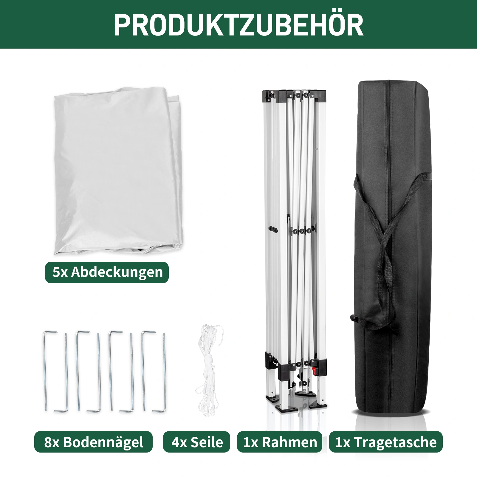 3 x 3m Two Doors & Two Windows Practical Waterproof Right-Angle Folding Tent White view 8