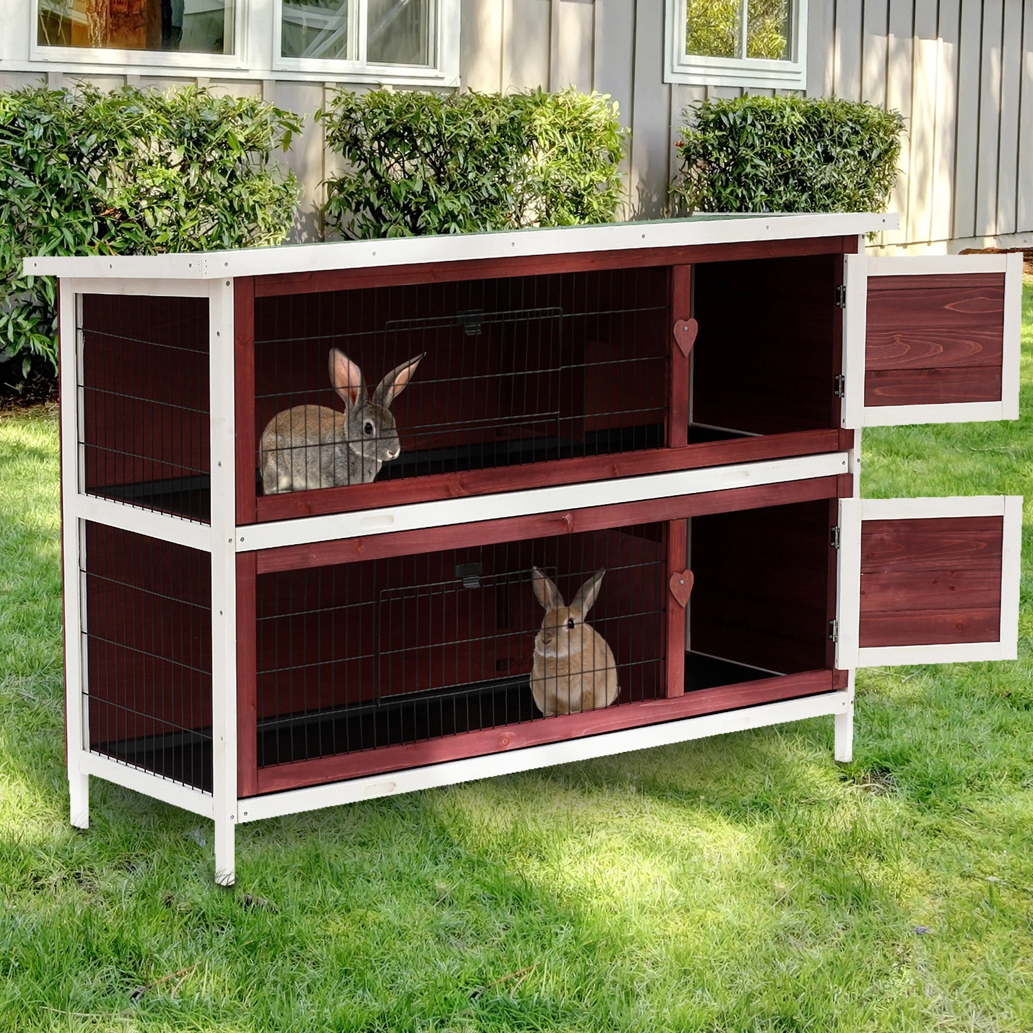 Small Animal Playpen Cage, Metal Wire Exercise Pen for Rabbits, Hamsters, Guinea Pigs, Indoor Outdoor