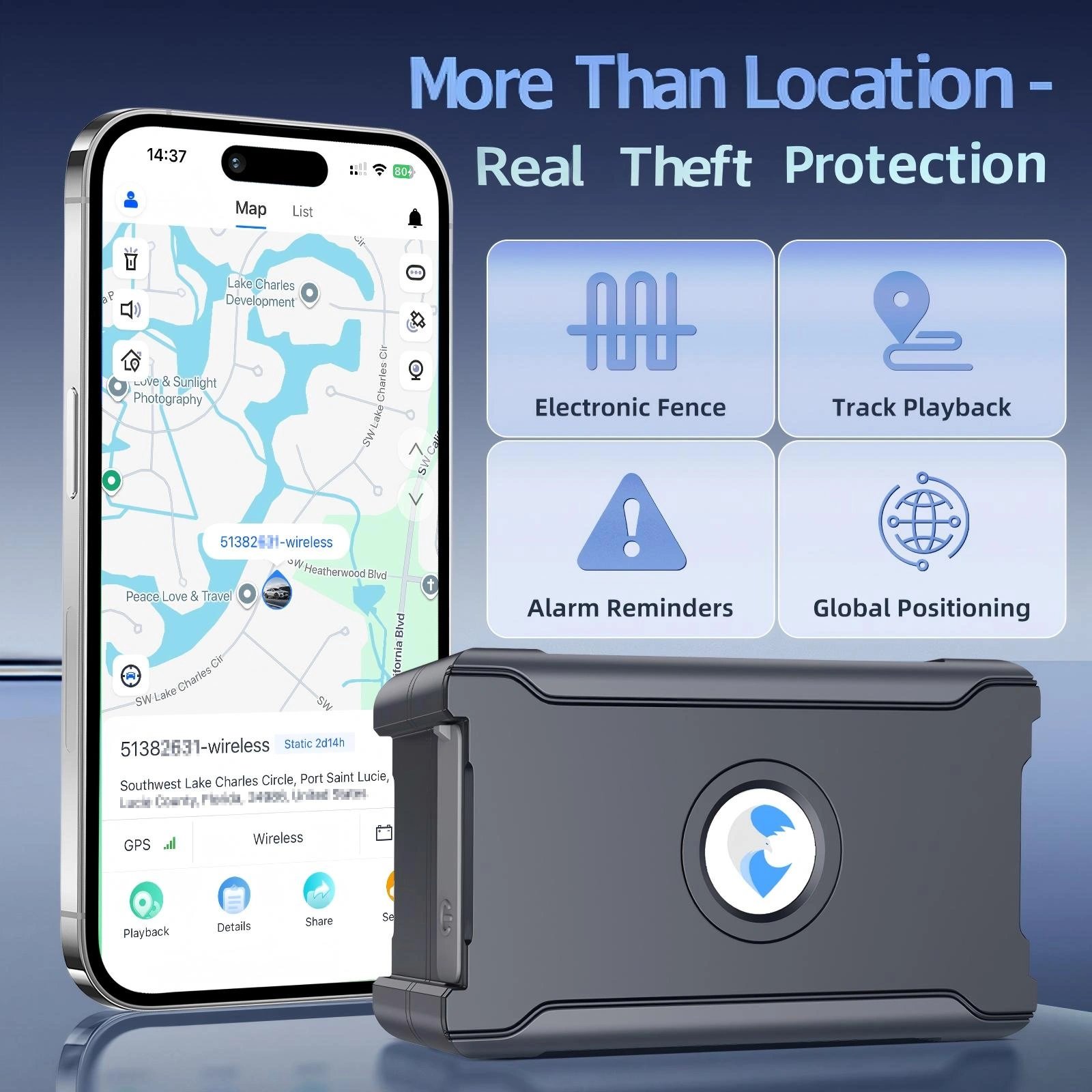 GPS Car Tracker | Real-Time Vehicle Locator Anti-Theft | IoT SIM | Vibration & Geo-Fence Alarm | 15+ Days Battery view 3