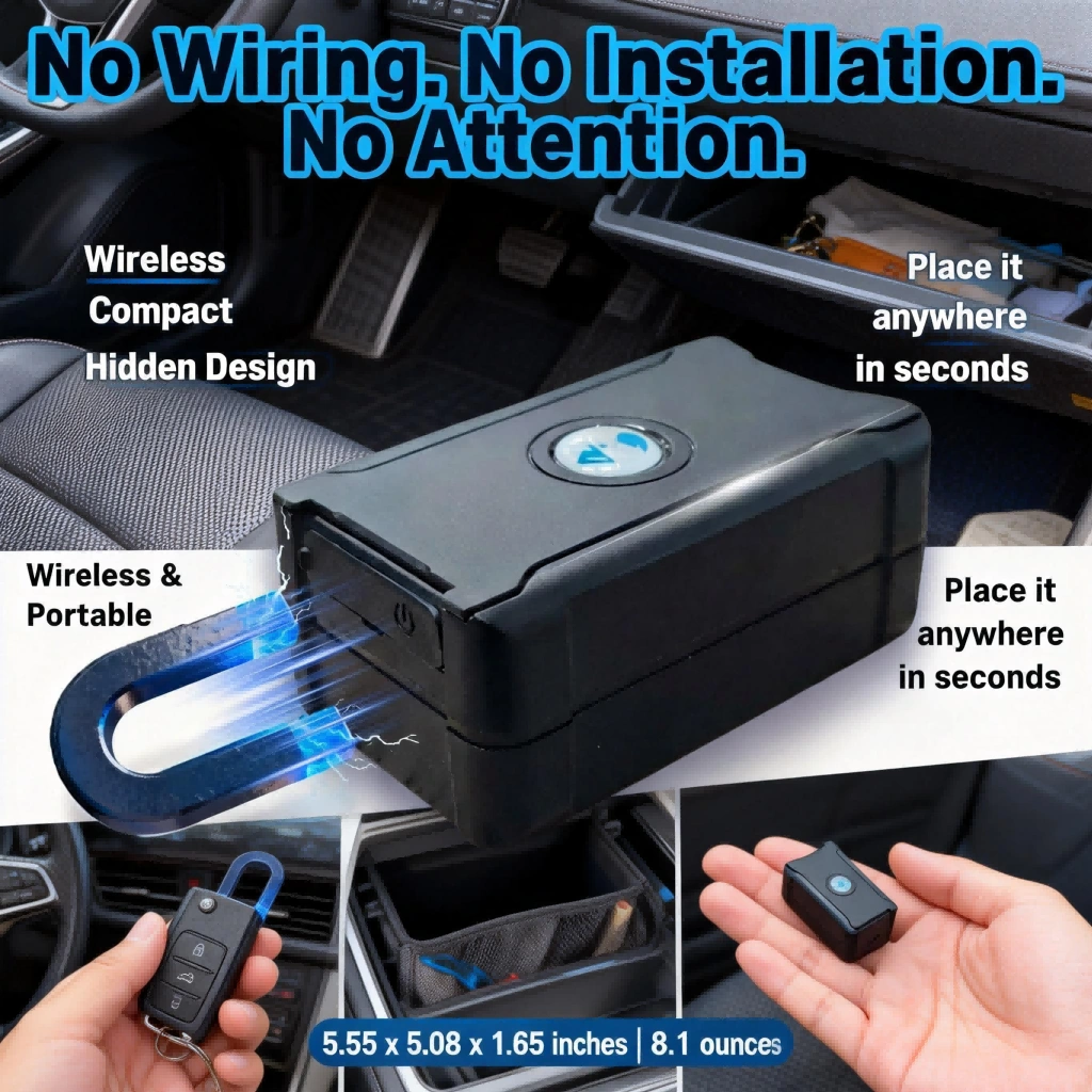 GPS Car Tracker | Real-Time Vehicle Locator Anti-Theft | IoT SIM | Vibration & Geo-Fence Alarm | 15+ Days Battery view 5
