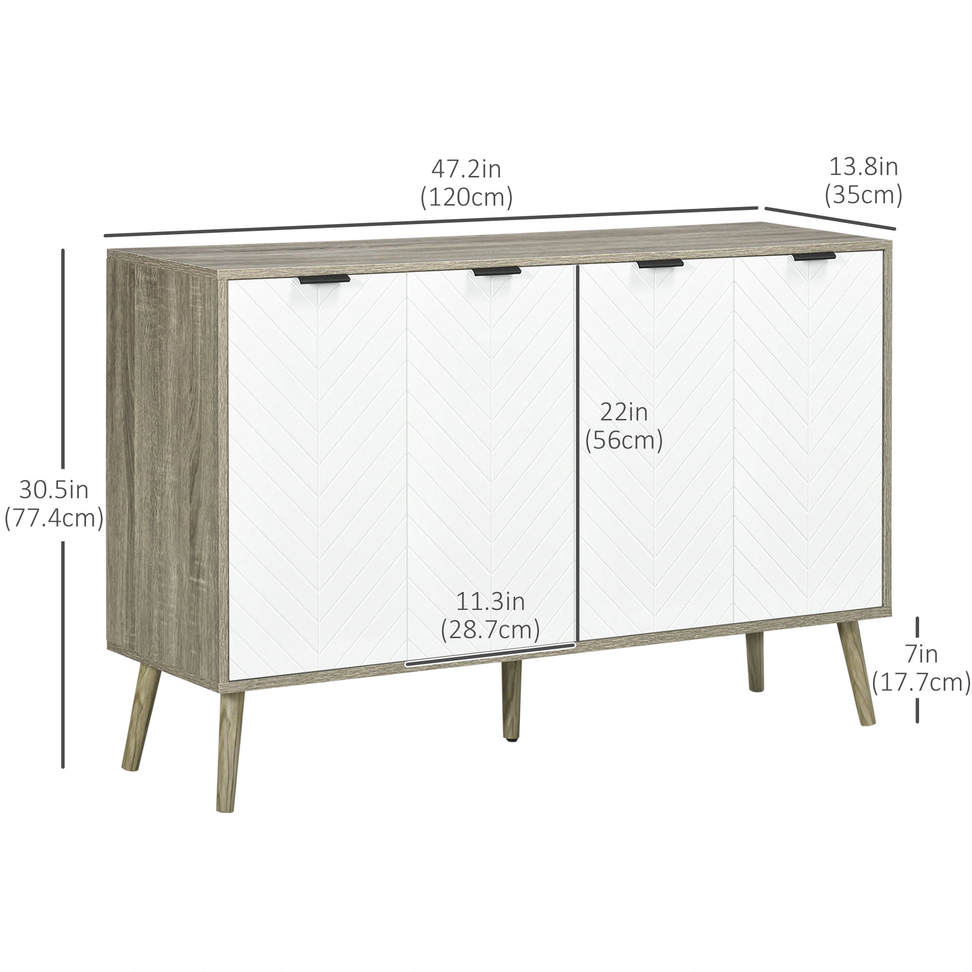 Kitchen Storage Cabinet with LED Lights, 5-Tier Open Shelf Organizer, Modern Storage Rack for TV, Books, Plants, Rustic Brown view 3