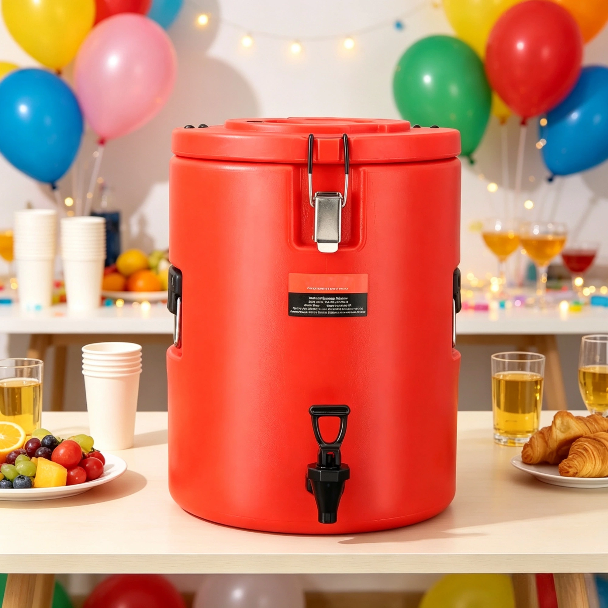 4.5 Gallon Stainless Steel Insulated Beverage Dispenser, Thermal Hot & Cold Drink Server with Spigot Handle, Food-grade, for Restaurant & Drink Shop view 6