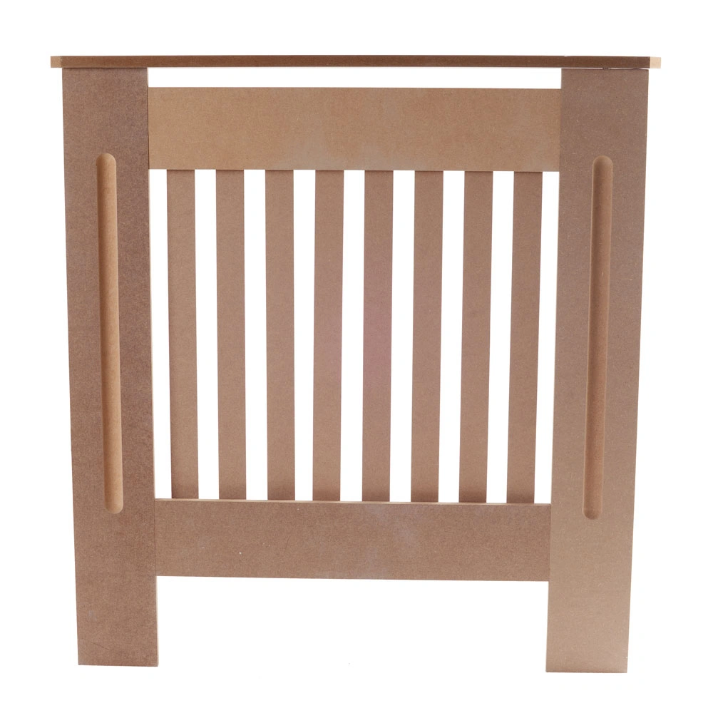 Traditional Vertical Stripe Radiator Cover, E1 MDF Ventilated Wood Finish Small Size for Home Decor