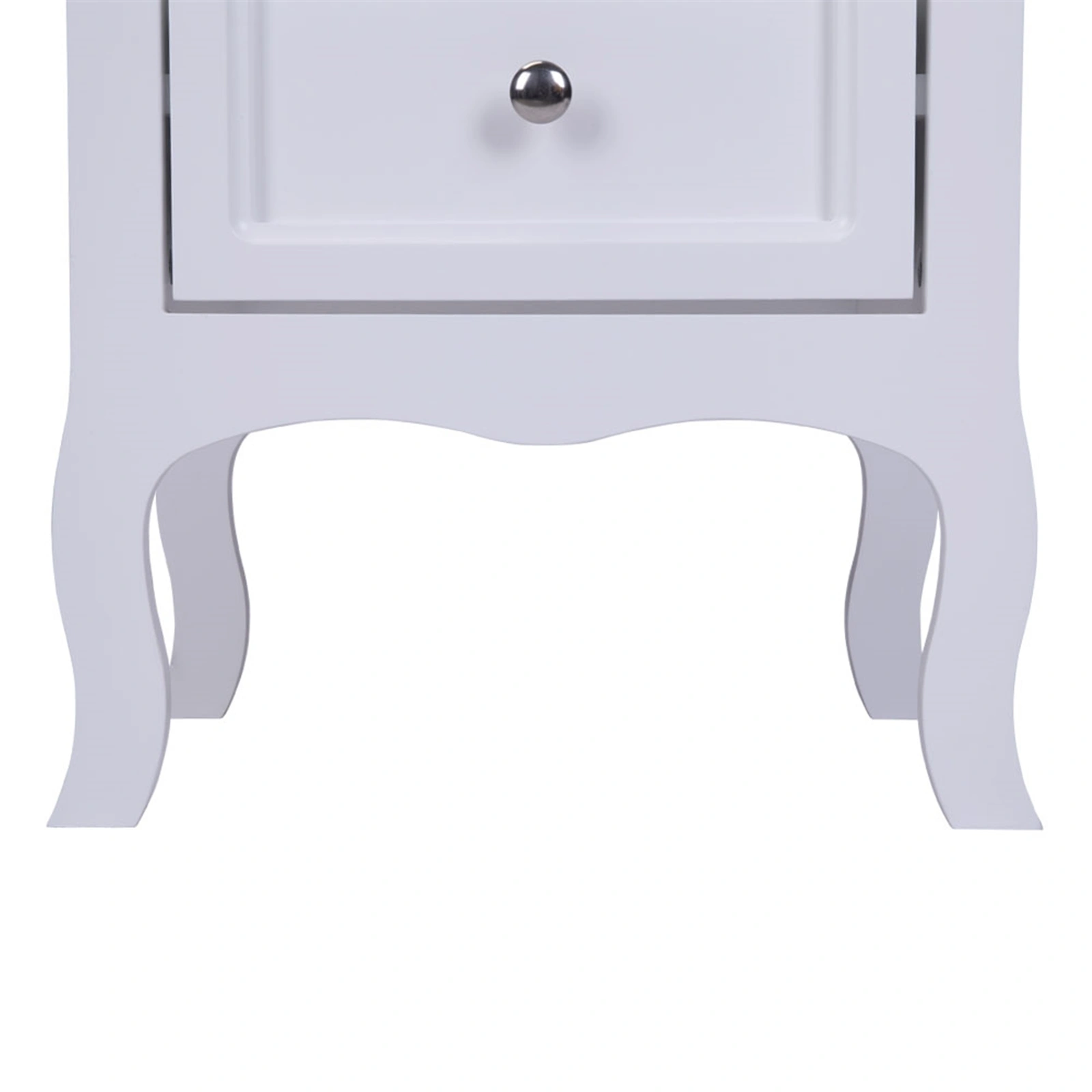2pcs Country Style Two-Tier Night Tables Large Size White view 25