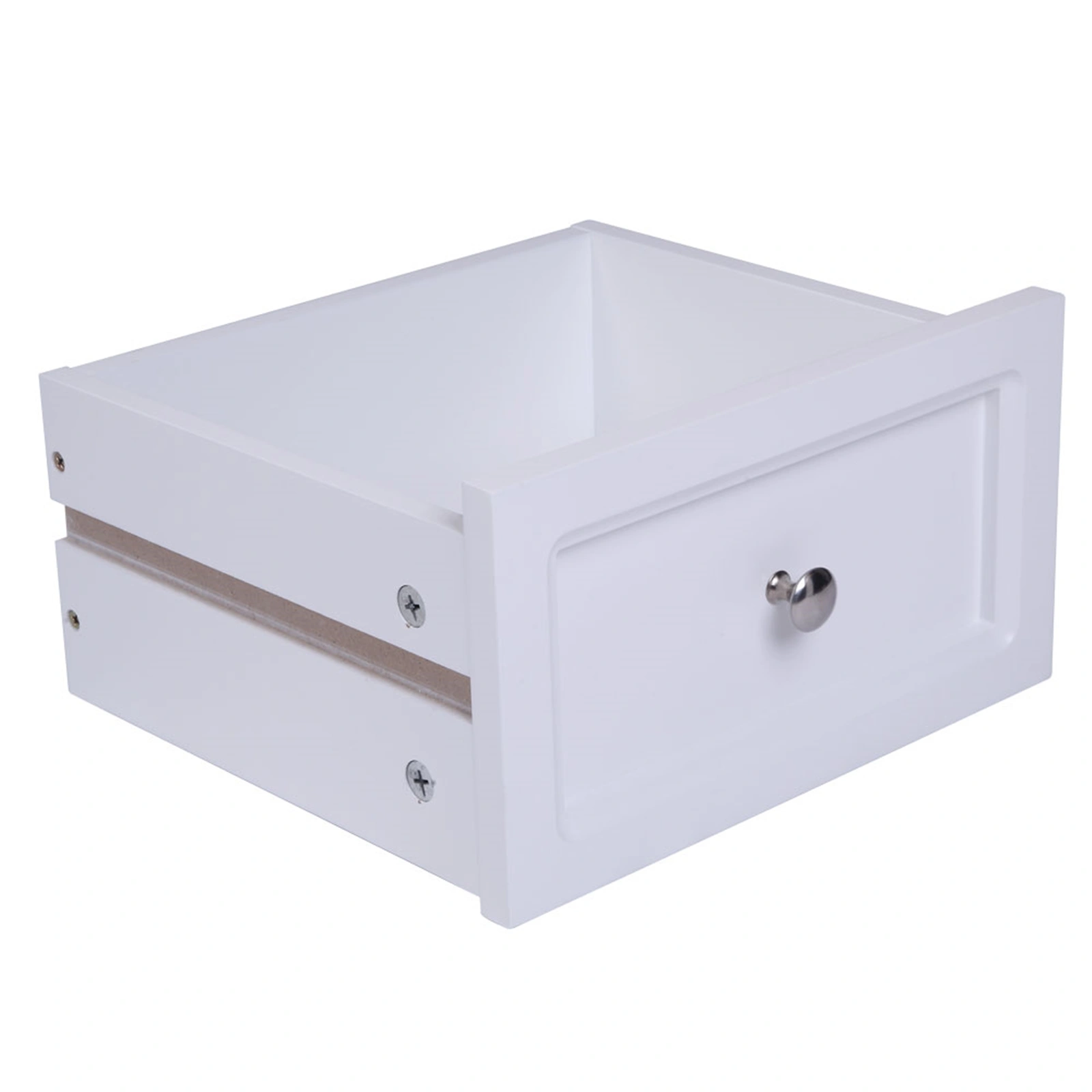2pcs Country Style Two-Tier Night Tables Large Size White view 26