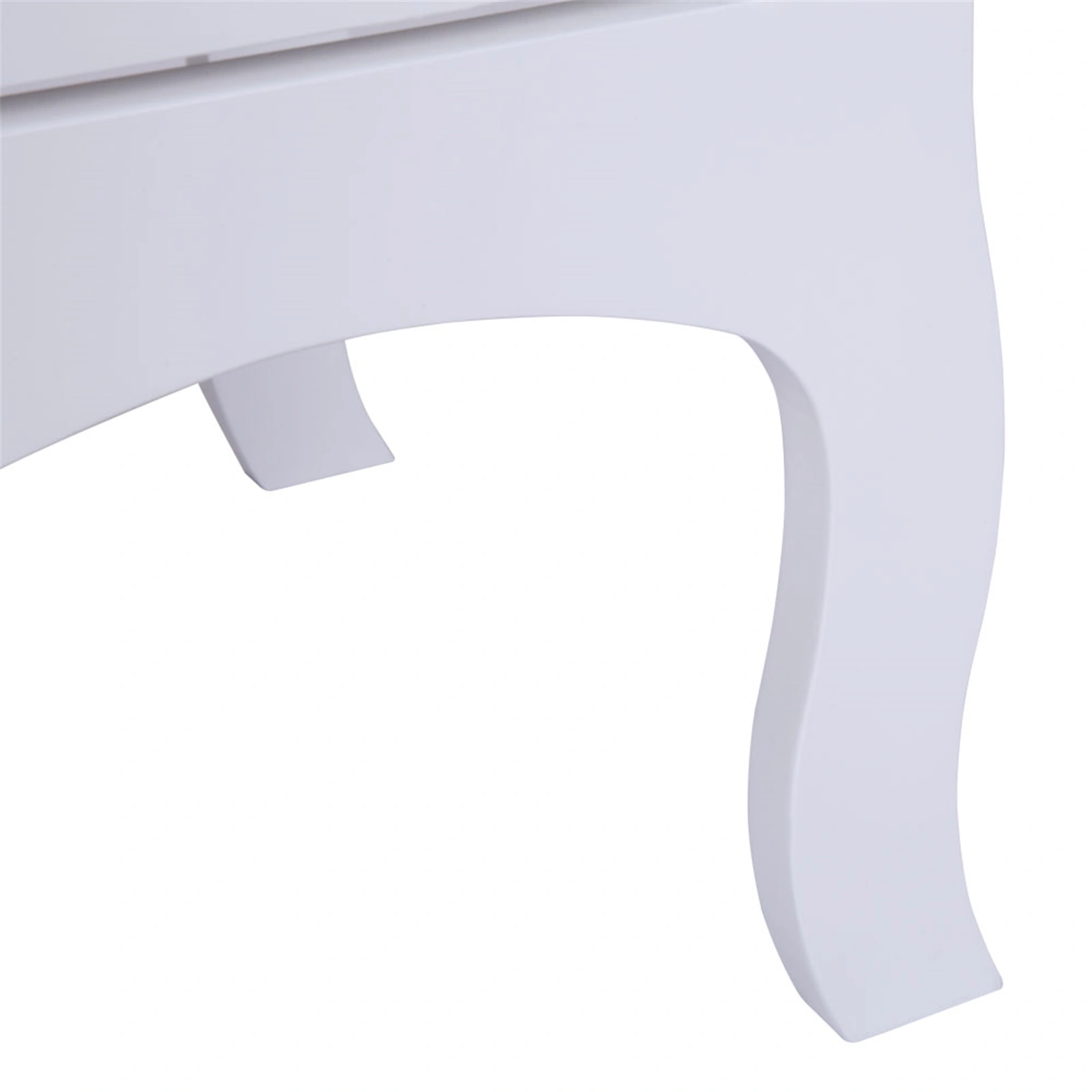 2pcs Country Style Two-Tier Night Tables Large Size White view 27