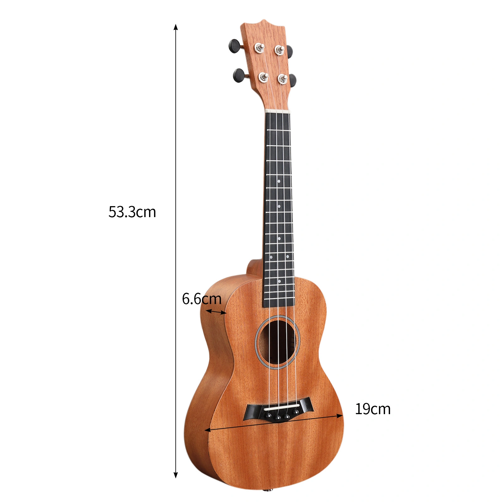 21in mahogany body rosewood fingerboard ukulele, cotton bag, capo, strap, picks*2, tuner,Strings,Dust cloth view 13