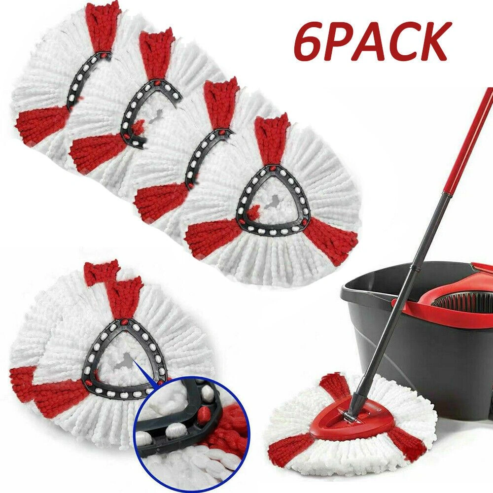 6Pcs Microfibre Mop Refill Heads Compatible with Vileda Wring & Mop System Cleaning