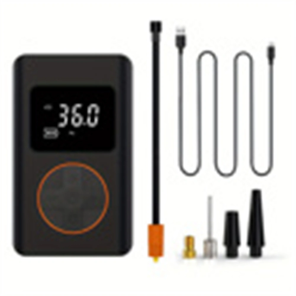 1pc Black 3600mAh Wireless Portable Car Tire Inflation Pump, Electric Air Compressor for Cars/Motorcycles/Bicycles/Balls view 3