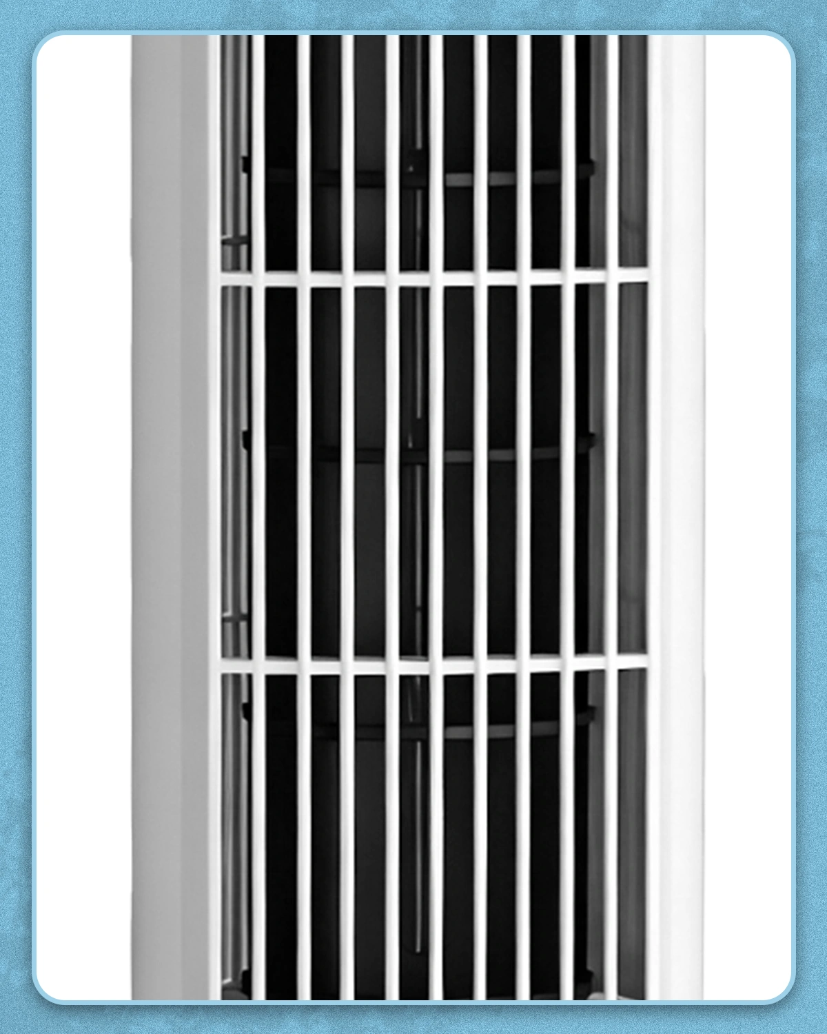 US Standard RTW-CR Tower Fan, 110V, 25W, 16 Inch Mini Column Tower Fan, Touch Control with Remote, Plastic Body, Copper Motor, White, 3 Speed, Oscillating, 9-Hour Timer, Floor & Wall Mount for Home Use view 5