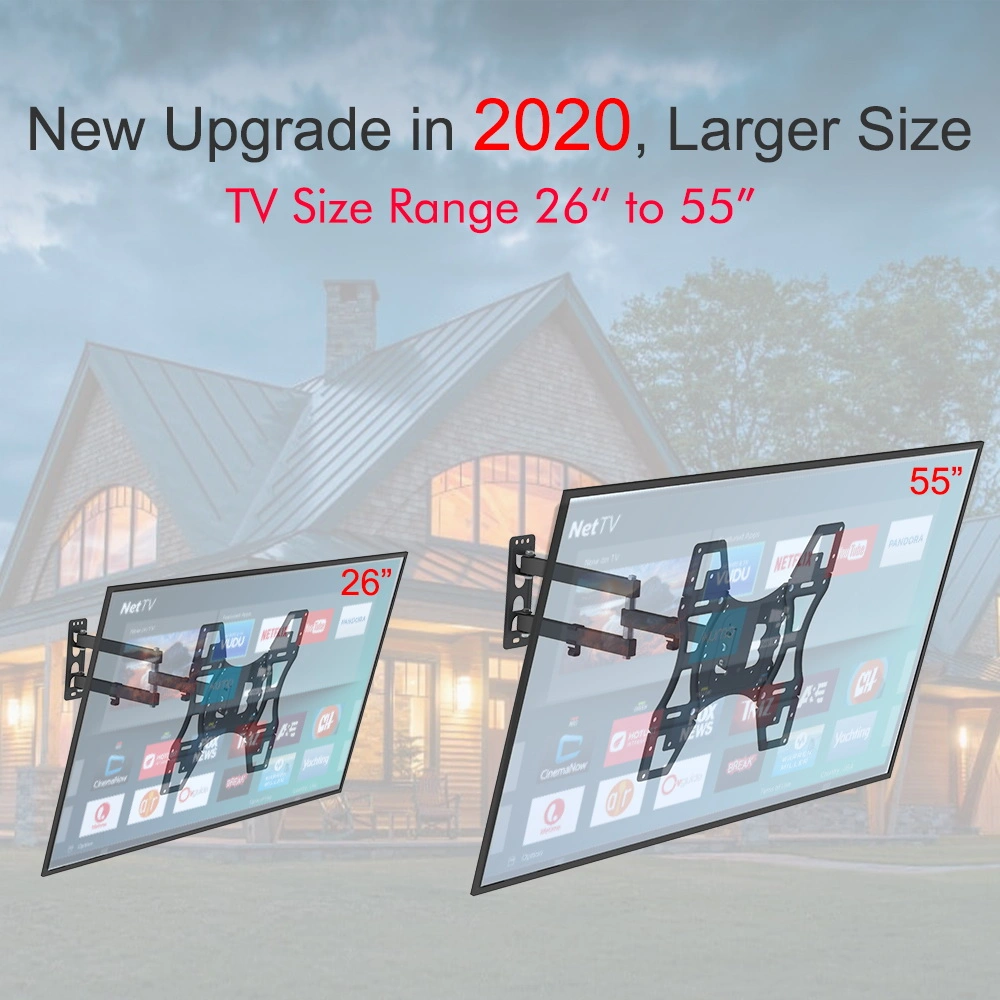 26-55" Adjustable TV Wall Mount Bracket, Rotating TV Stand TMX9003, Universal Flat Screen view 3