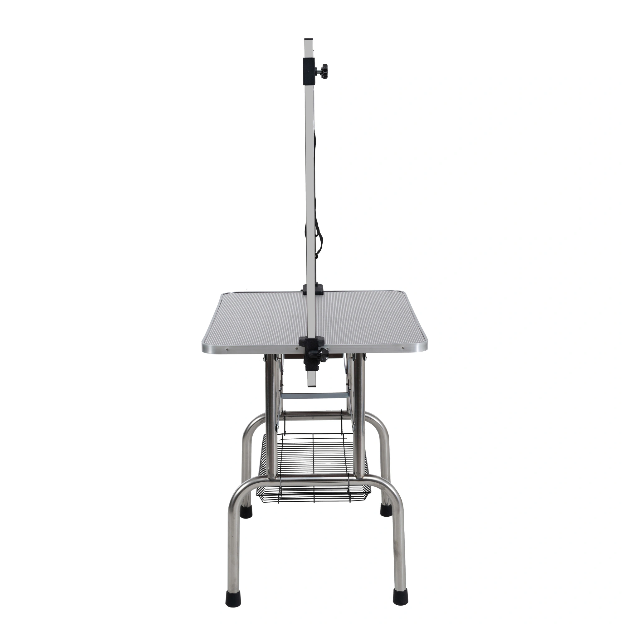 36" Folding Dog Pet Grooming Table Stainless Steel Frame Rubber Mat on Board with Adjustable Arm and Clamps pet dog Cat Grooming Table (SILVER-GRAY COLOR) view 9