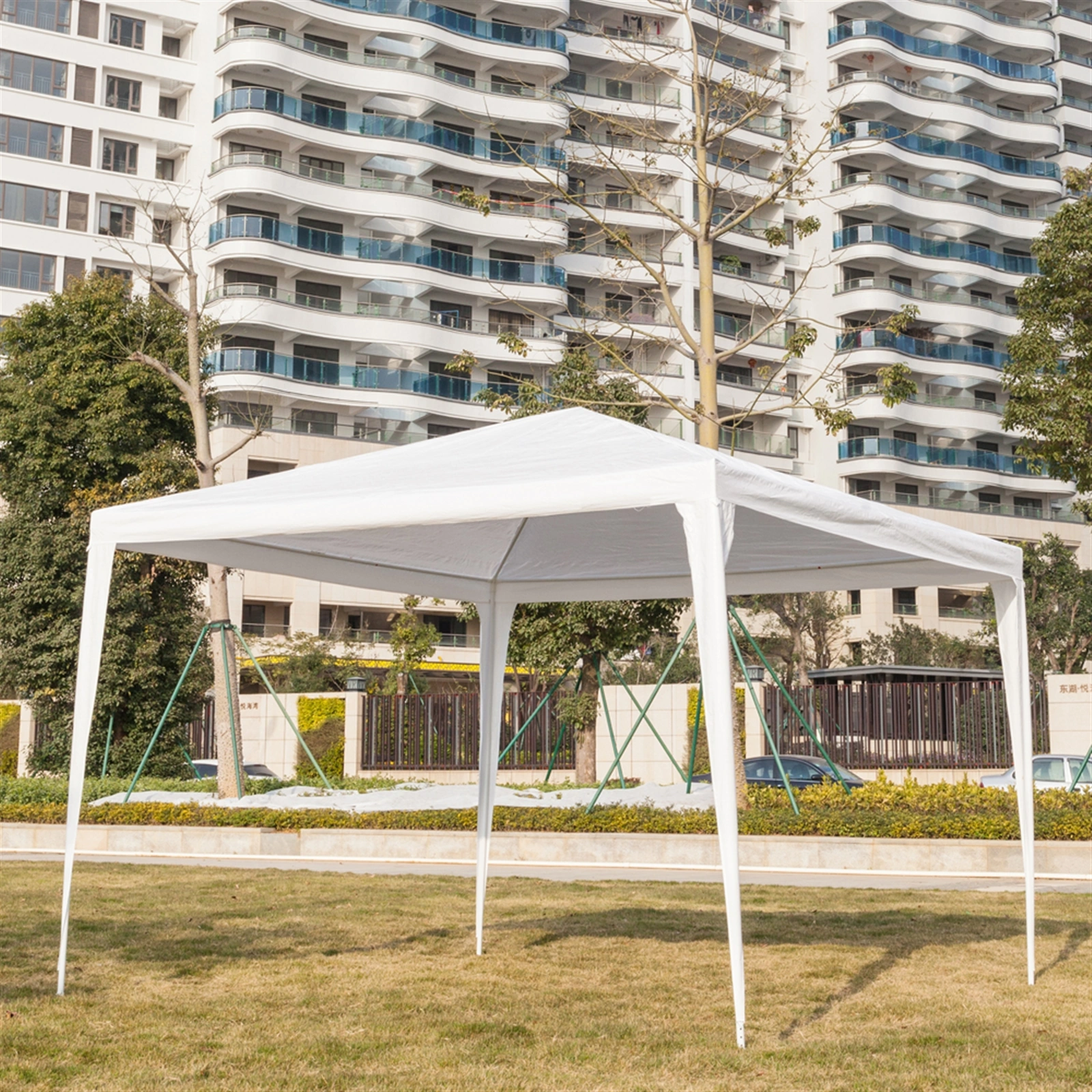 3 x 3m Three Sides Waterproof Tent with Spiral Tubes White view 26