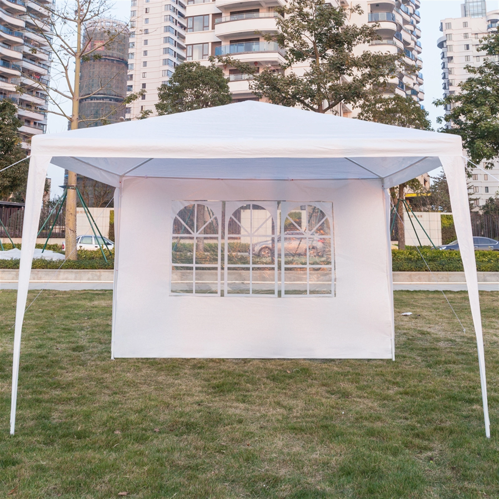 3 x 3m Three Sides Waterproof Tent with Spiral Tubes White view 29
