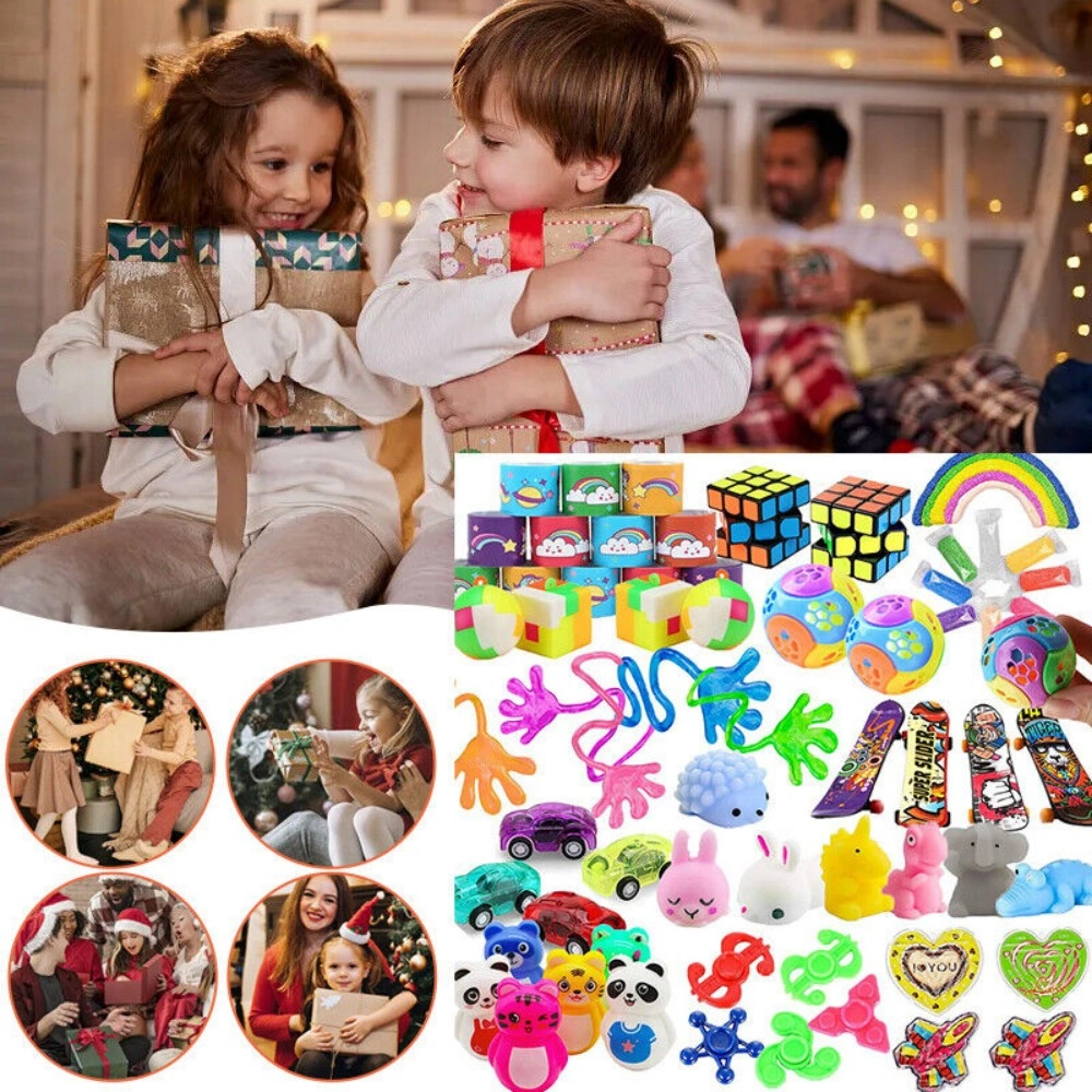 52PCS Kids Party Favors Toys, Premium Mini Cute Assortment Goodie Bag Fillers for Birthday Celebrations view 2
