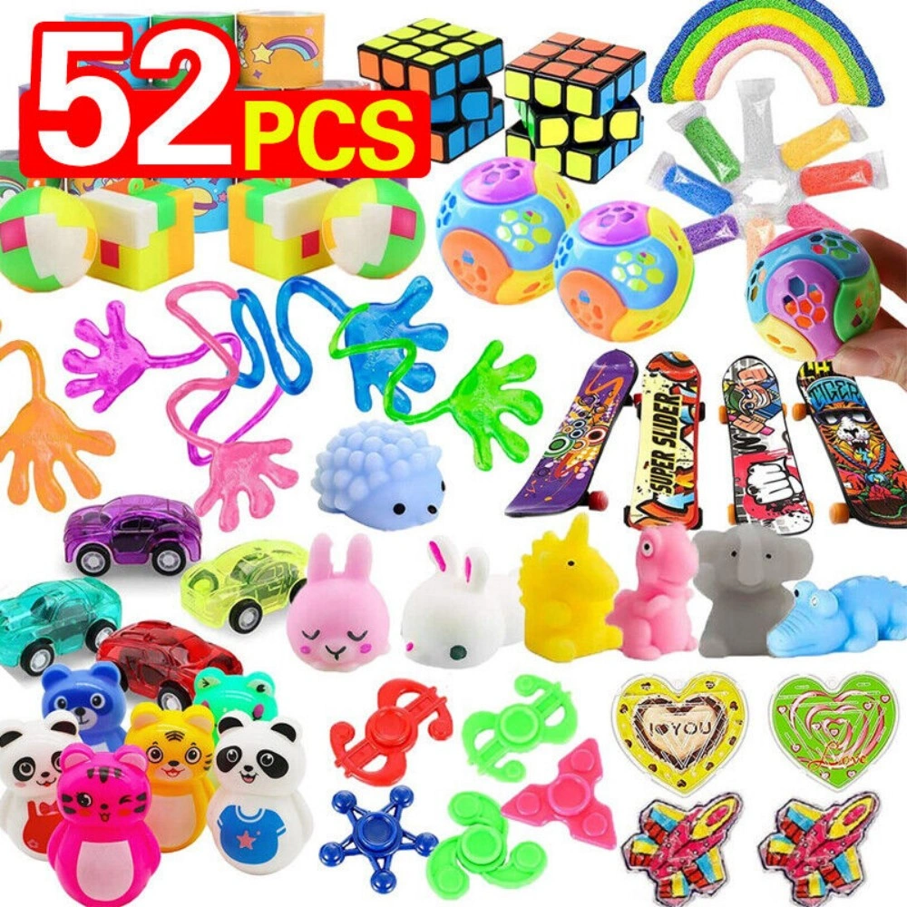 52PCS Kids Party Favors Toys, Premium Mini Cute Assortment Goodie Bag Fillers for Birthday Celebrations view 3