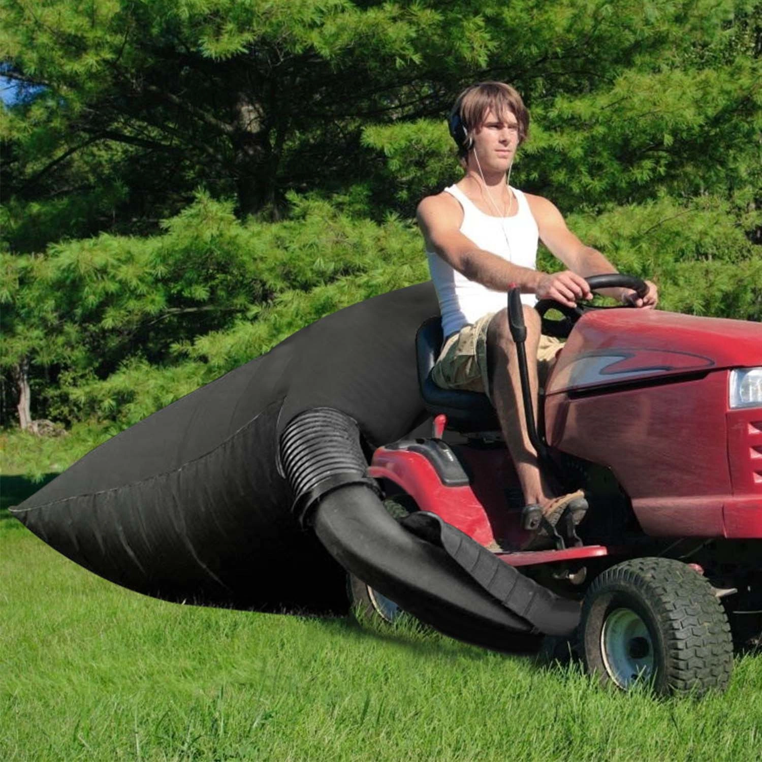 2 Pack 54 Cu Ft Lawn Tractor Leaf Bags - 112" Opening Heavy Duty Leaf Collection Bags for 2-Bag Ride-On Mower Material Collection Systems view 5
