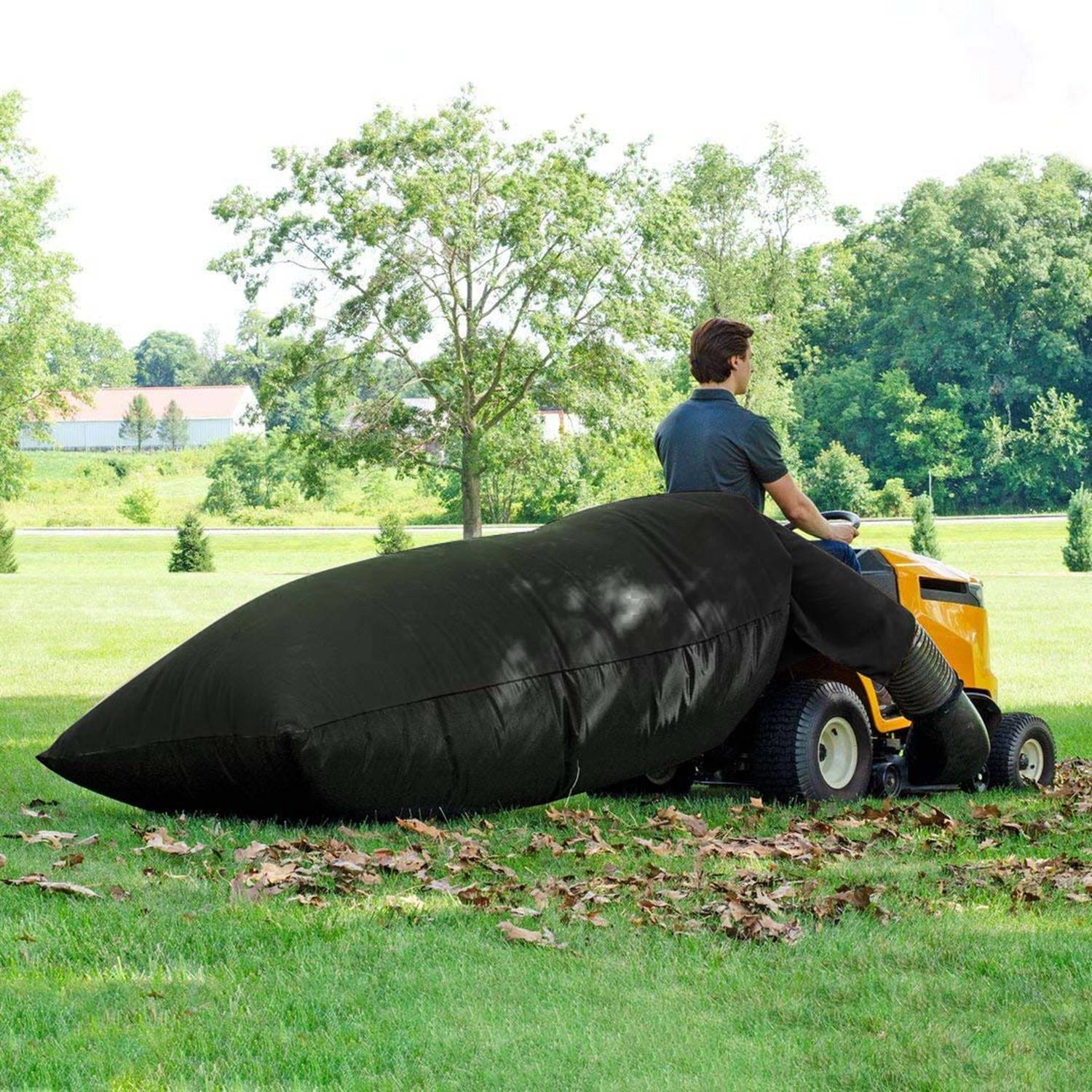 2 Pack 54 Cu Ft Lawn Tractor Leaf Bags - 112" Opening Heavy Duty Leaf Collection Bags for 2-Bag Ride-On Mower Material Collection Systems view 6