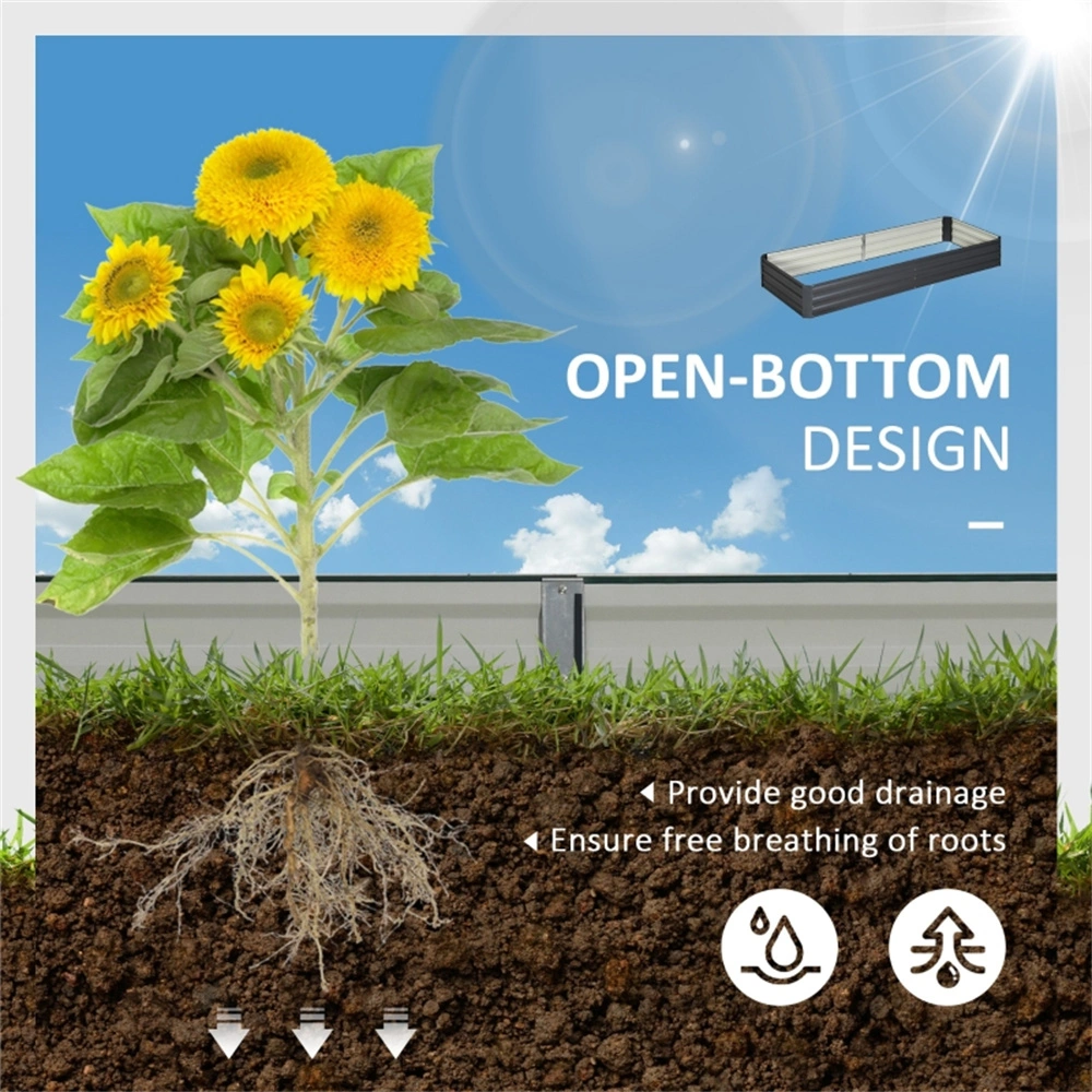 Raised Garden Bed Planter Box Outdoor Vegetable Flower Container view 3